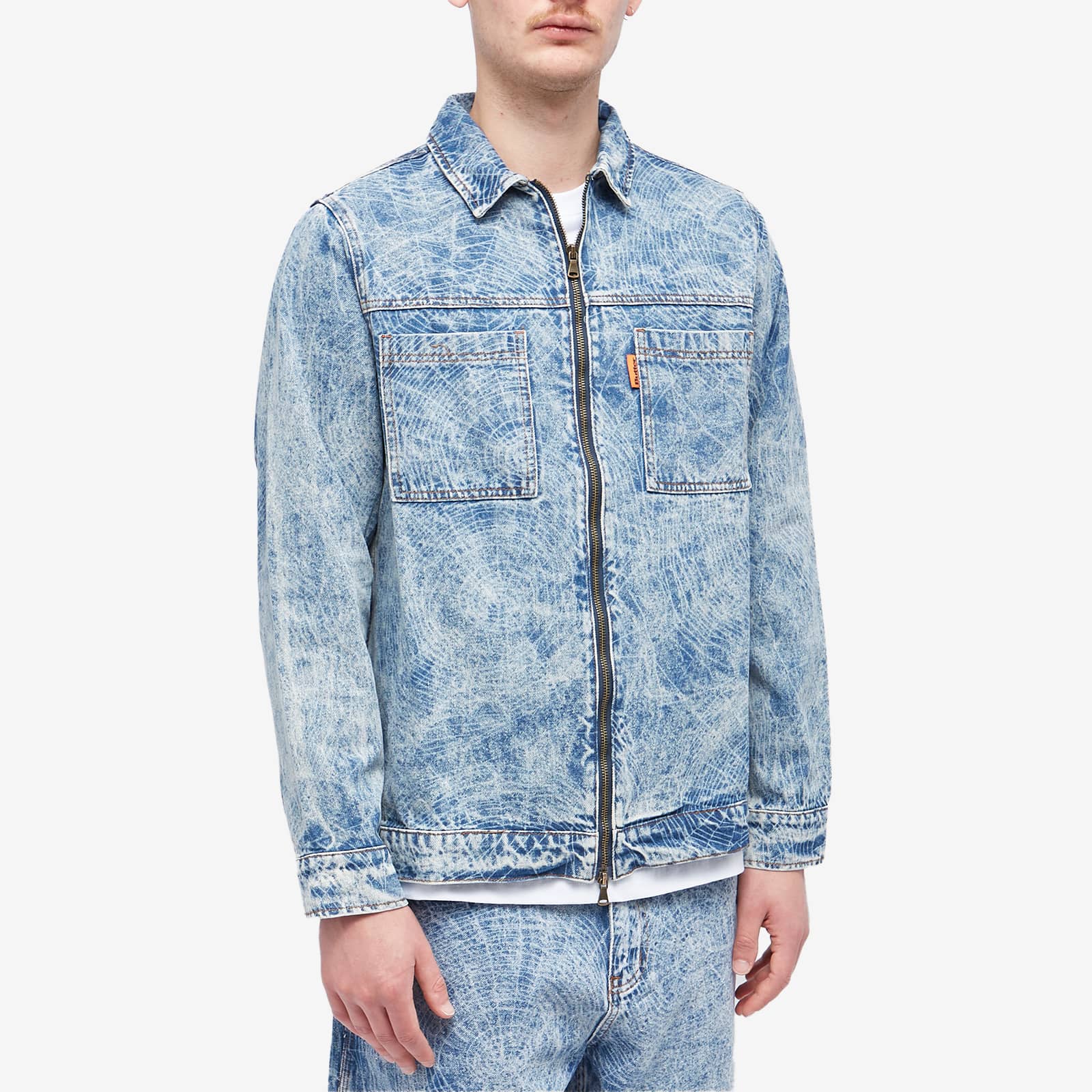 Butter Goods Overdye  Denim Jacket Acid Wash Indigo END.