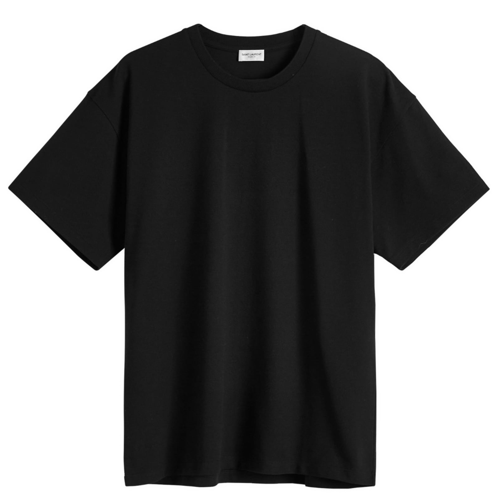 Saint Laurent Pique Logo T-Shirt - Black