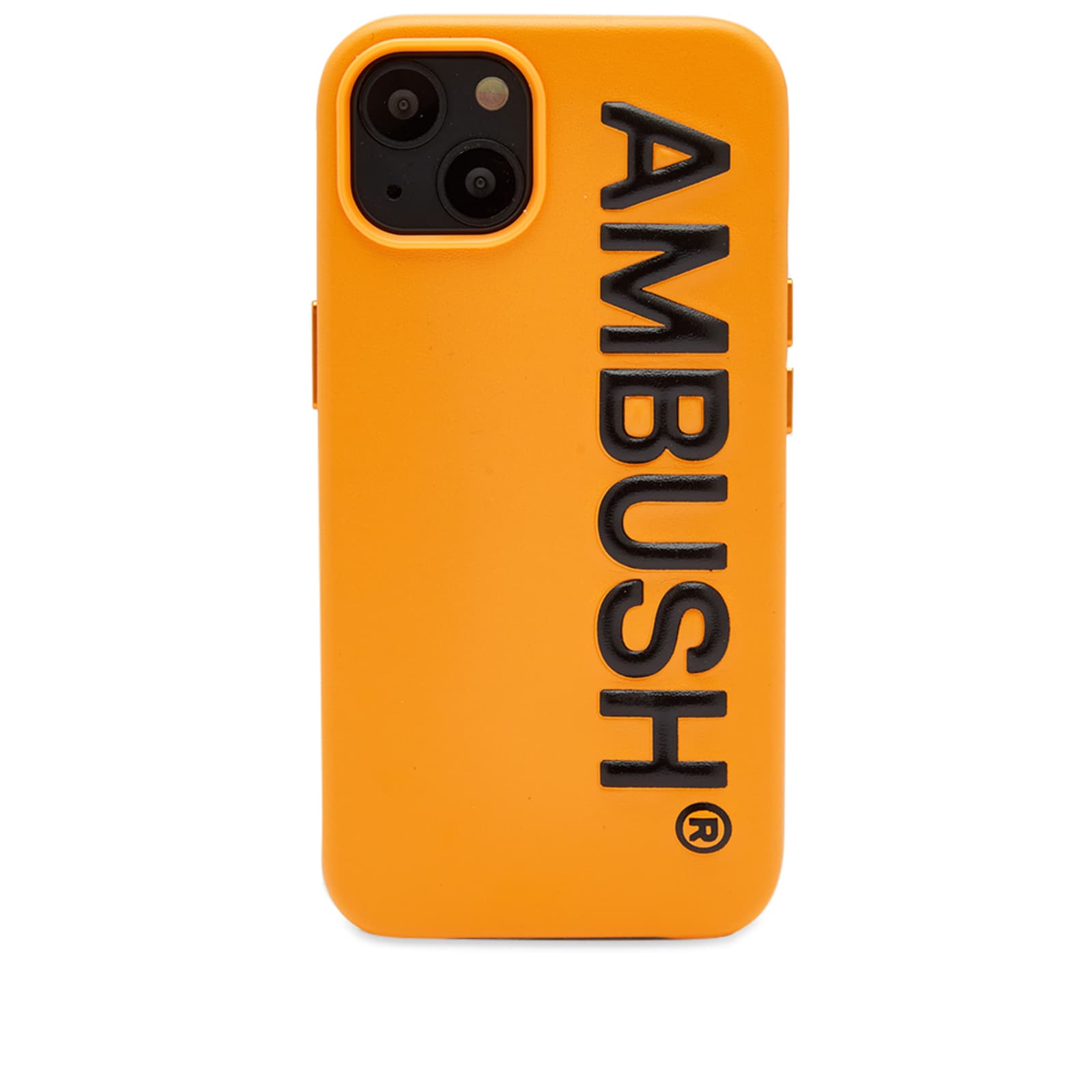 Ambush Logo iPhone 13 Case Ochre Yellow END.