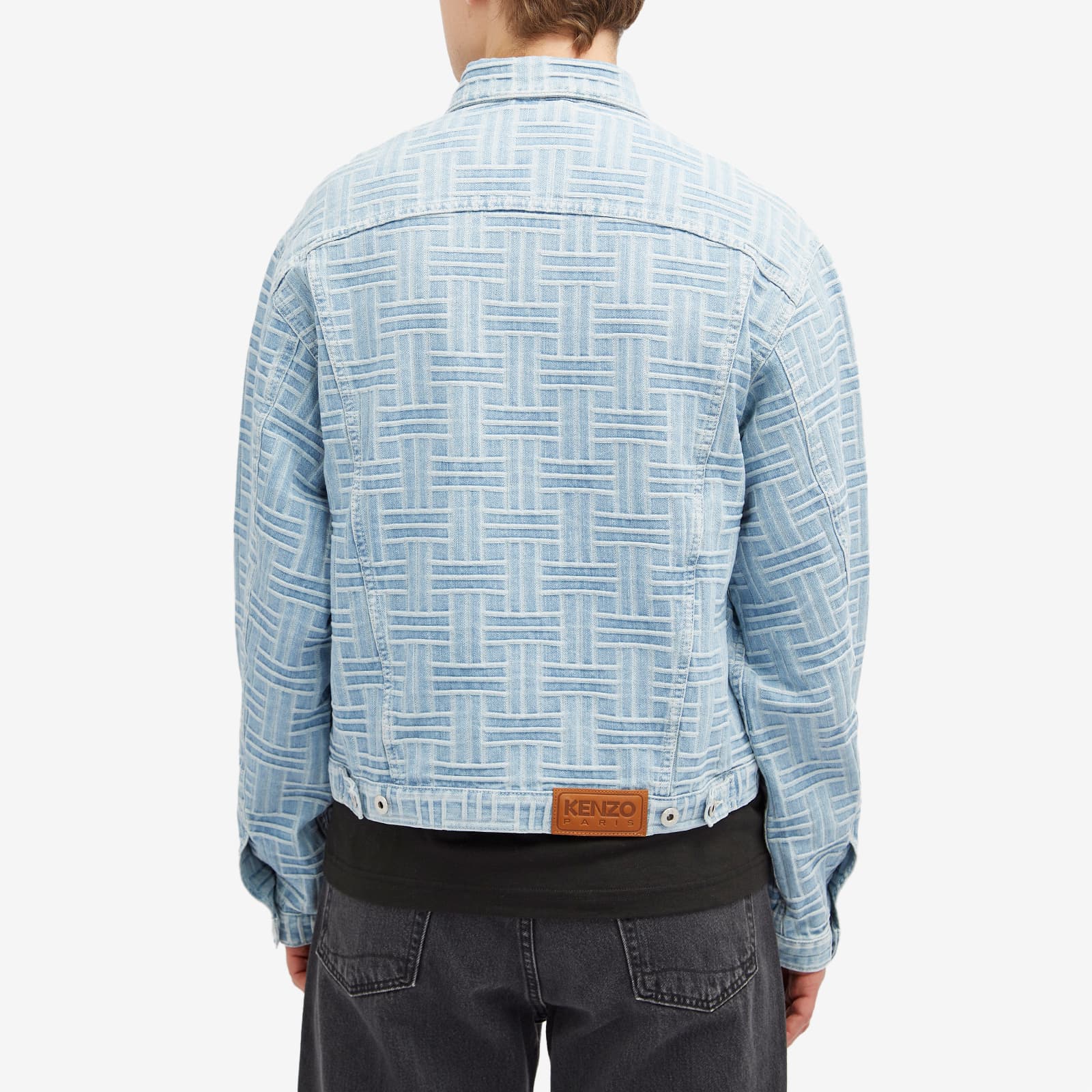 Kenzo Weave Trucker Jacket - Bleached Blue