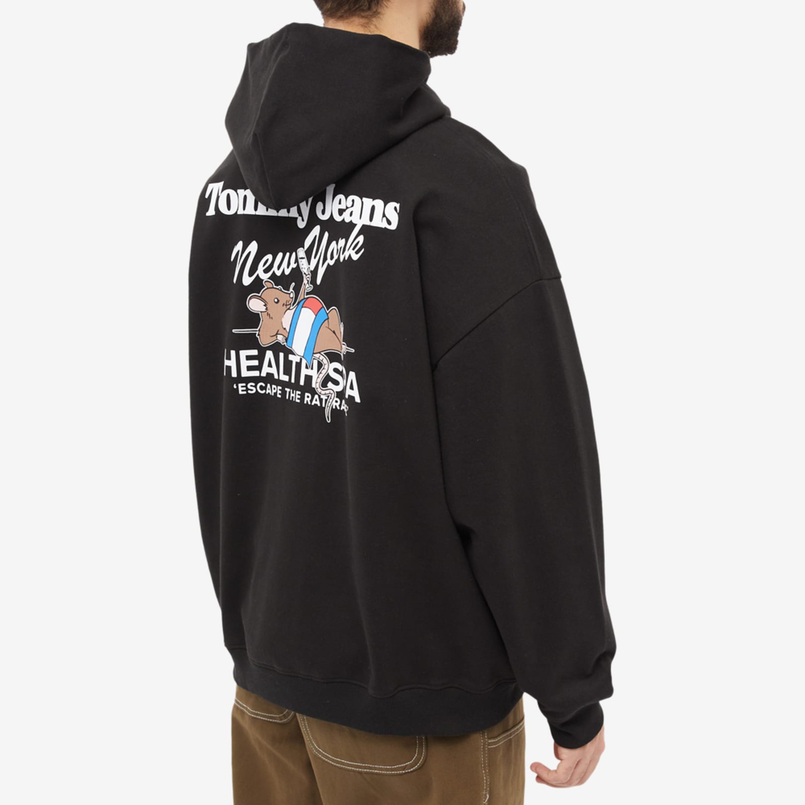 Tommy Jeans Oversized Sport Hoodie Black END. (GB)