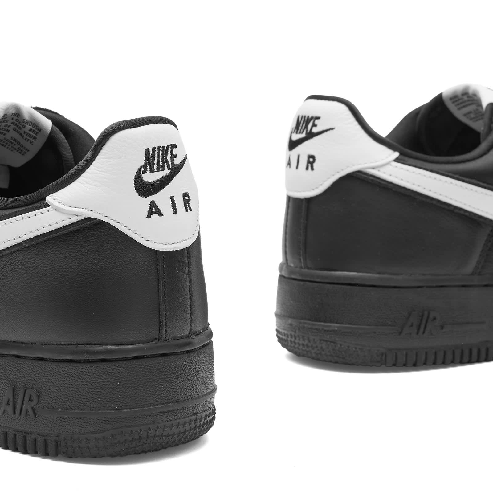 air force 1 low retro qs black white