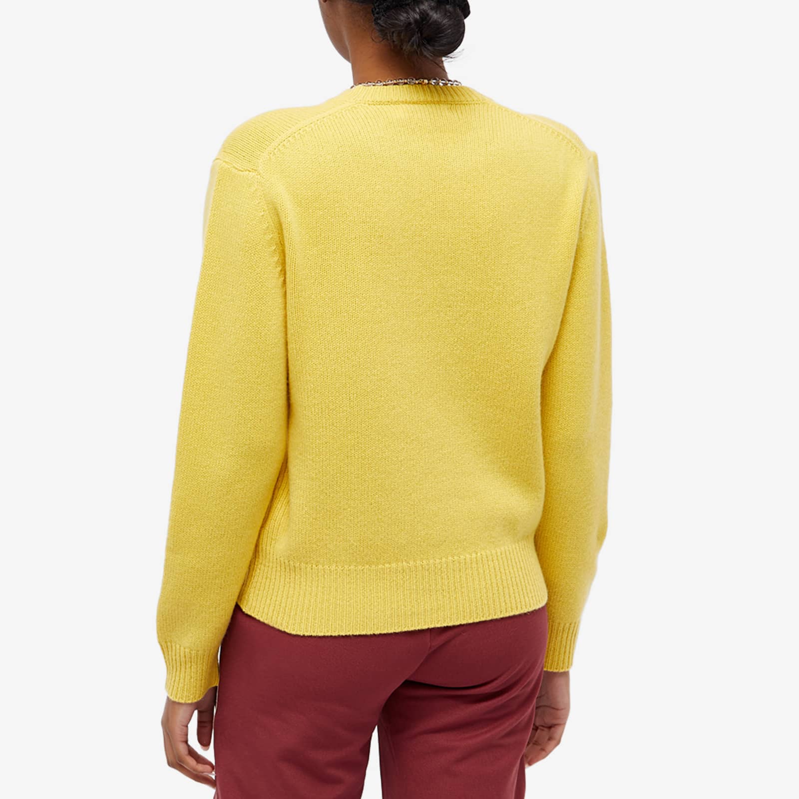 Sporty & Rich SRC Wool Crew Sweat Daffodil & White END. (US)