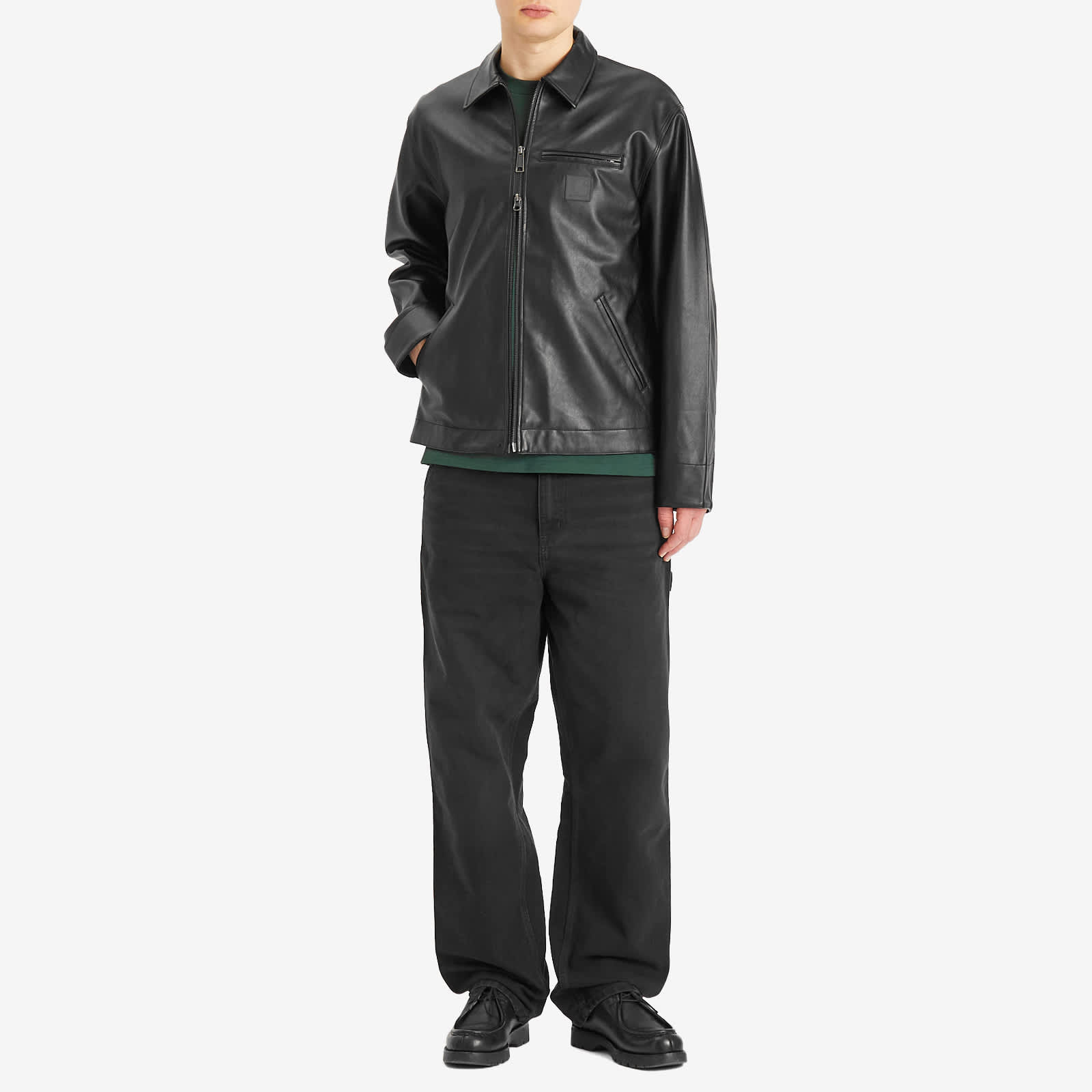 Carhartt WIP Single Knee Pants - Black Stone Canvas