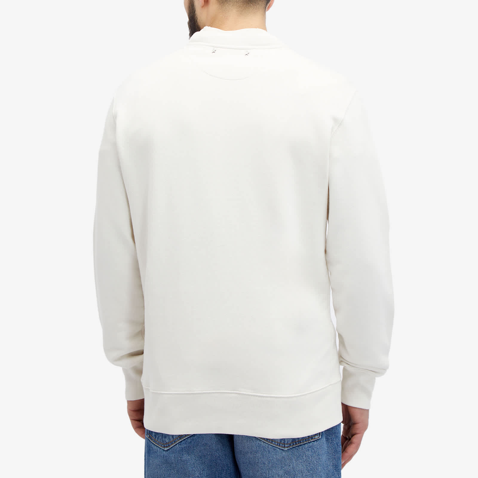 Golden Goose Crest Embroidery Crew Sweat - Heritage White & Elcipse