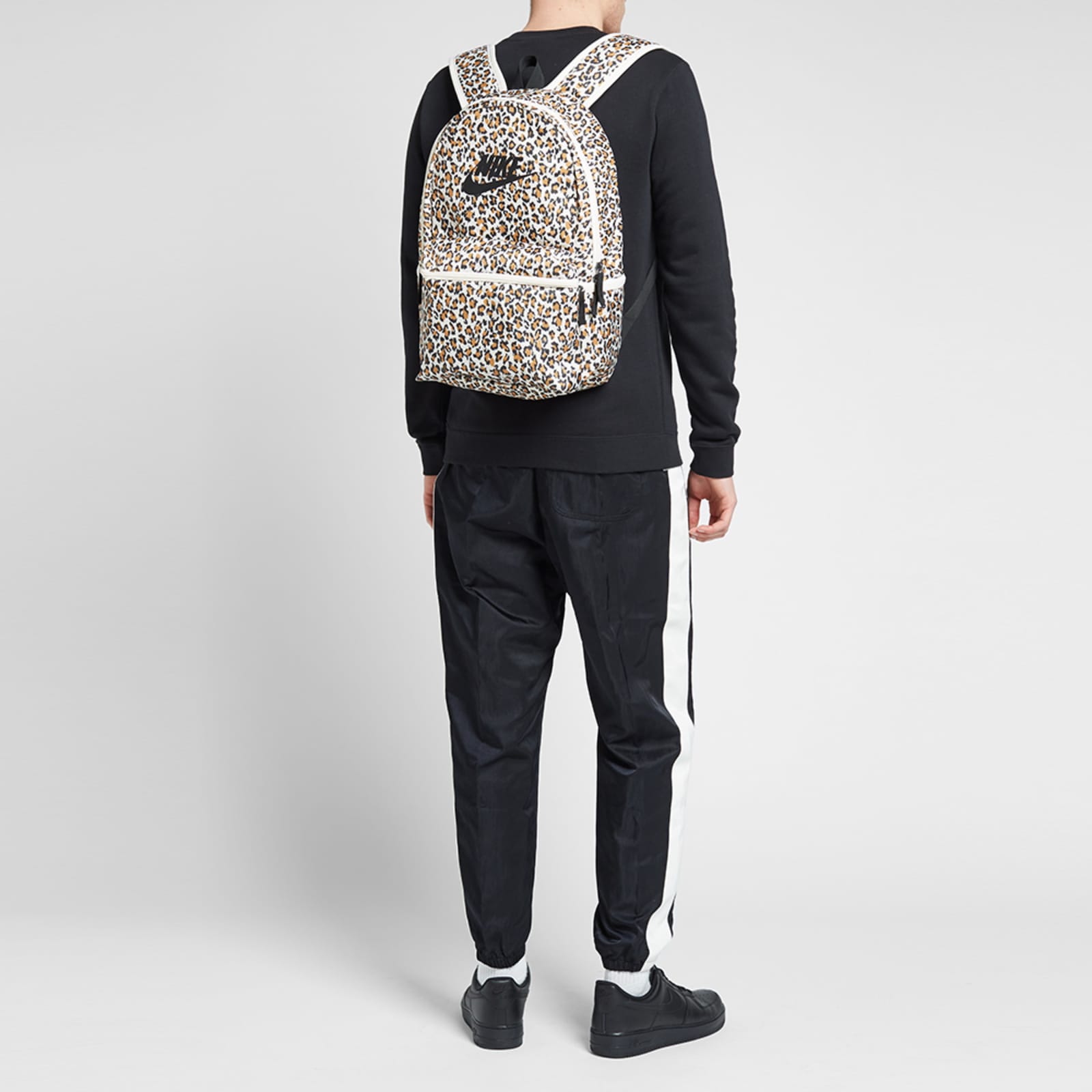 Nike Heritage Leopard Backpack Pale Ivory & Black END. (US)