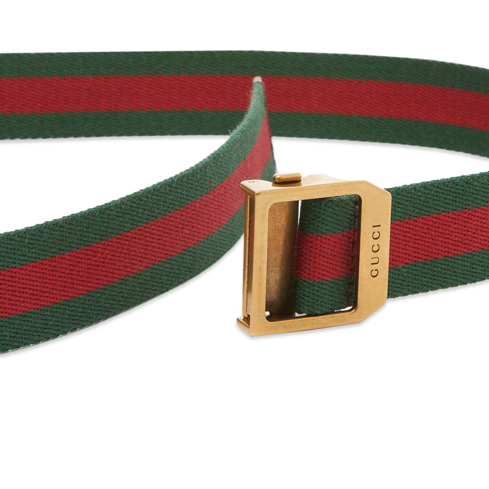 Gucci GRG Gold Buckle bed Belt Green & Red END. (GB)