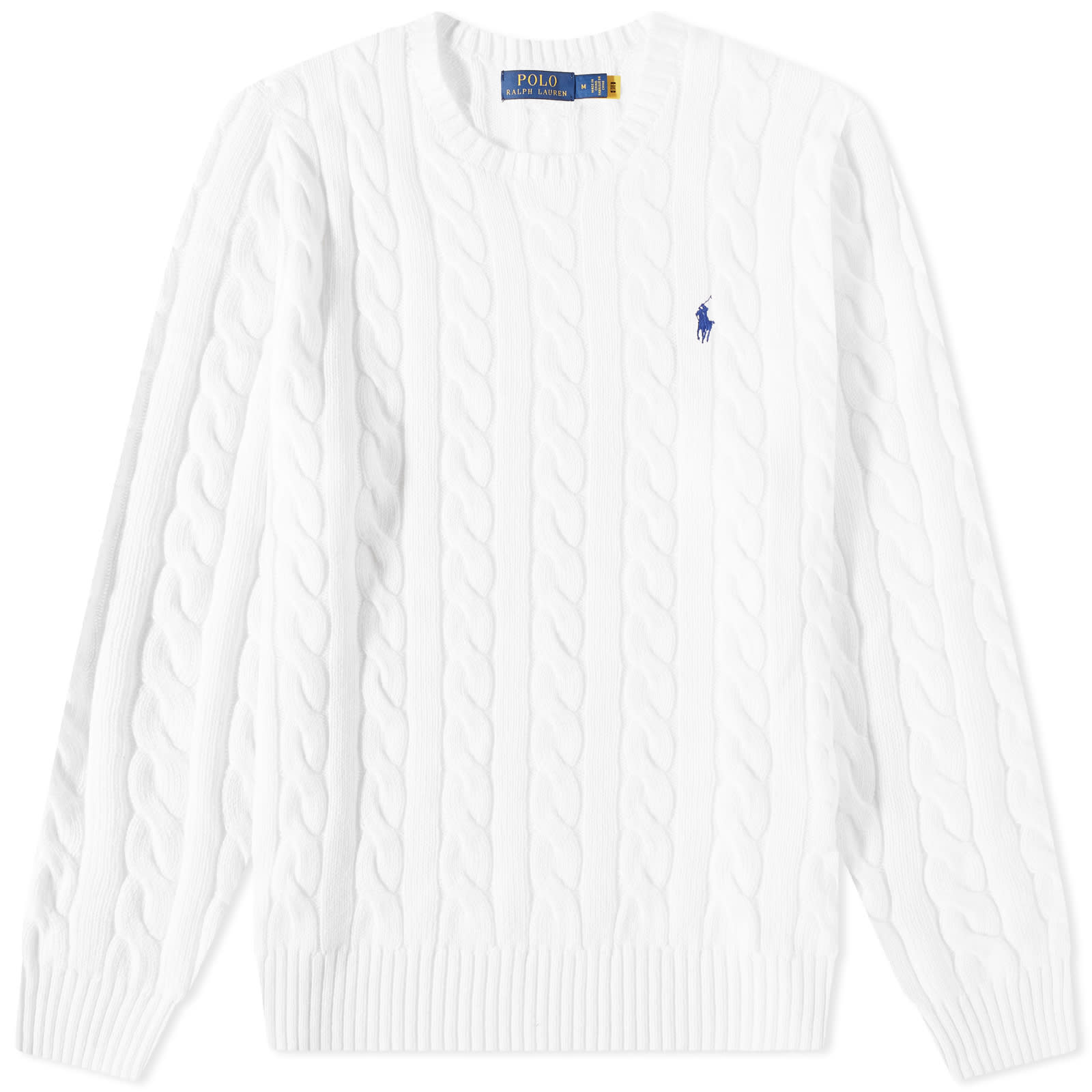 Polo Ralph Lauren Cotton Cable Crew Knit - White