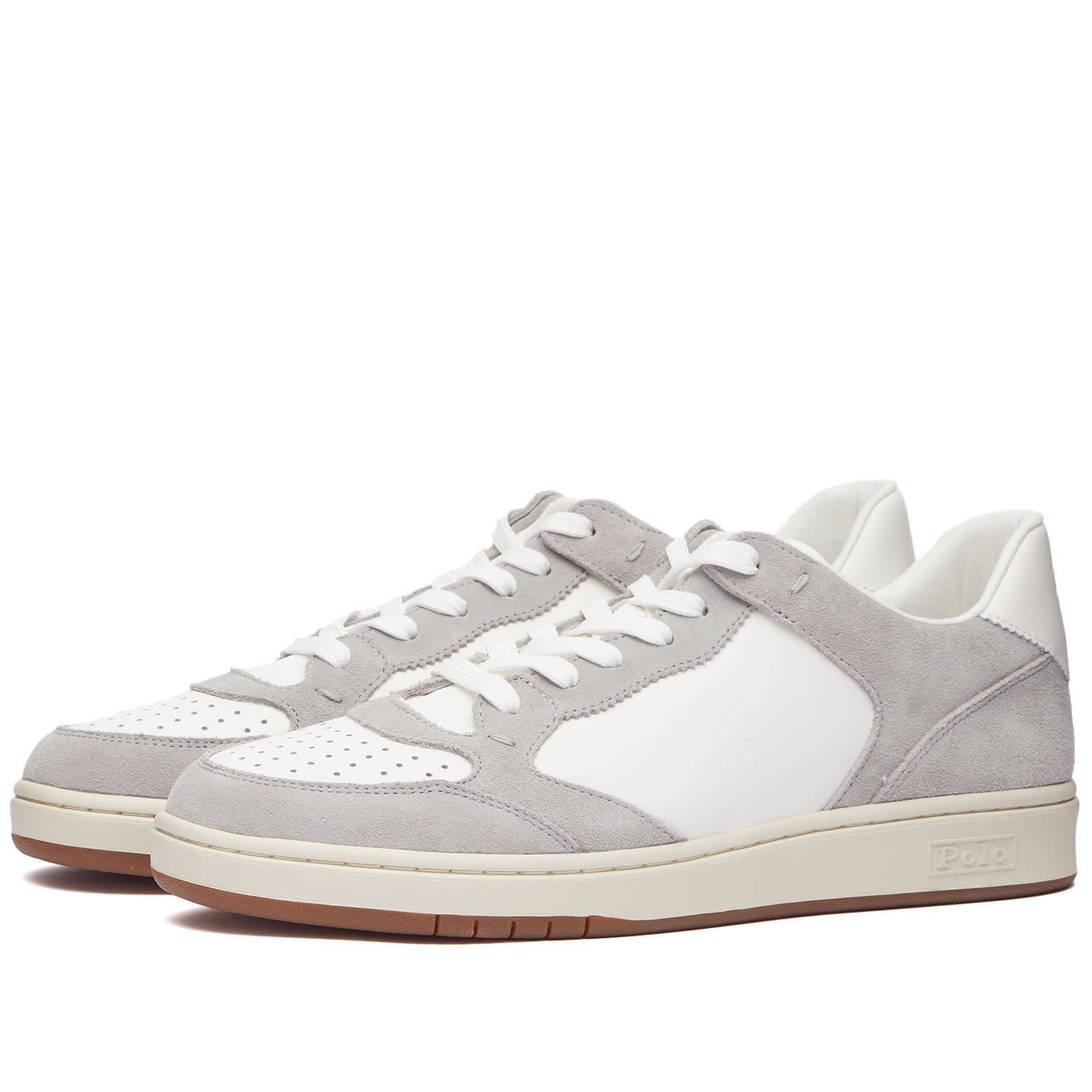 Polo Ralph Lauren Court Low Top Sneaker - Grey Fog & White