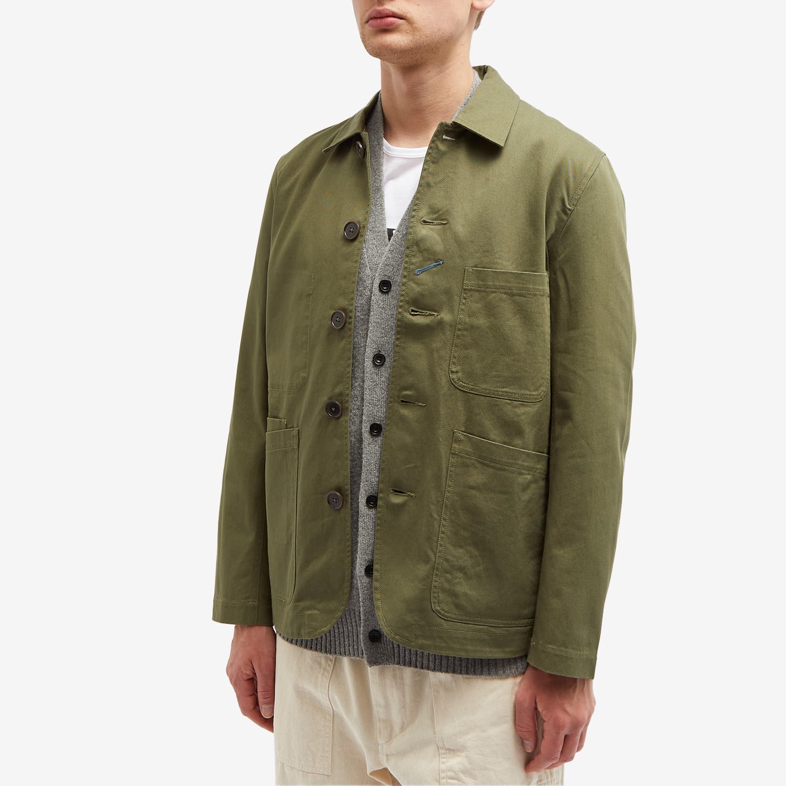Universal Works Twill Bakers Jacket Light Olive END. (GB)