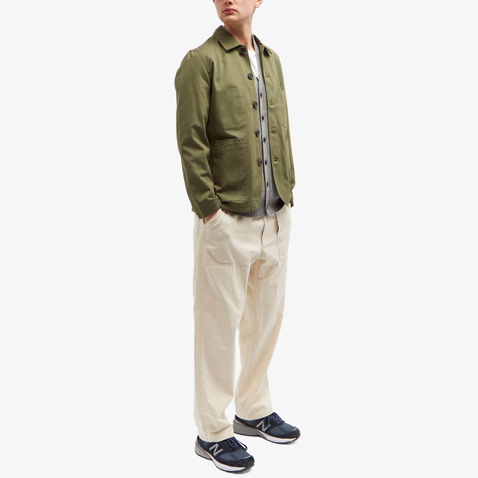 Universal Works Twill Bakers Jacket Light Olive END. (GB)