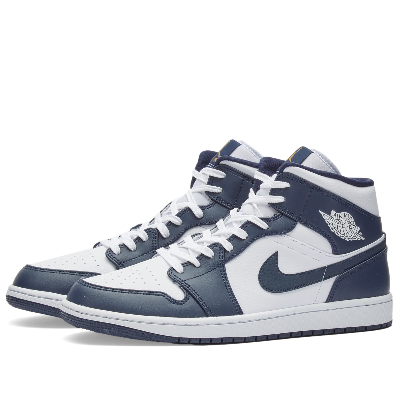 air jordan 1 mid white metallic gold