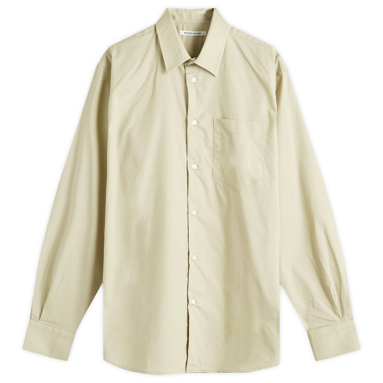 Wood Wood Nico Poplin Shirt - Mossy