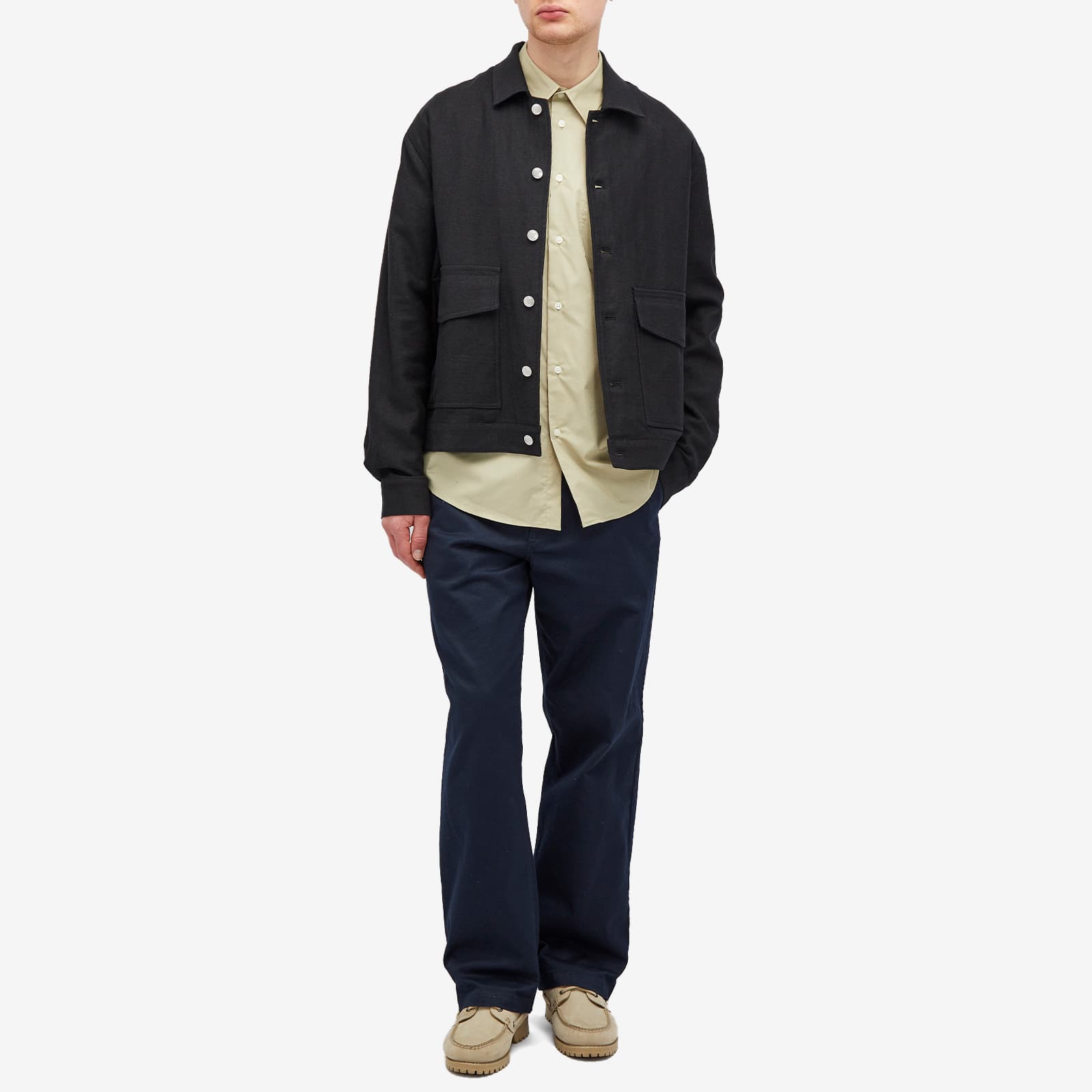 Wood Wood Nico Poplin Shirt - Mossy