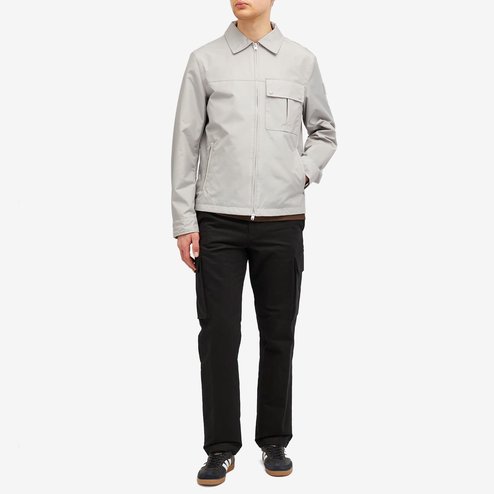 Belstaff Drill Nylon Overshirt - Grey Melange