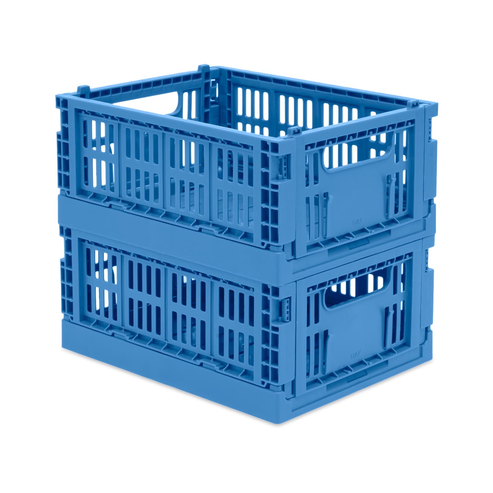 HAY Mini Recycled Colour Crate Set of 2 Electric Blue END. (US)