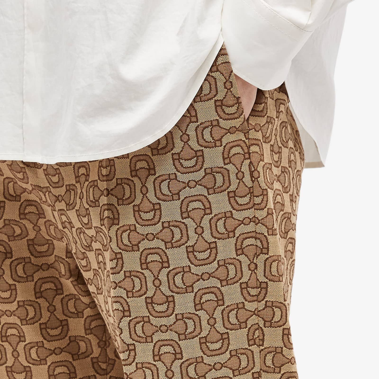 Gucci Horse Bit Monogram Drawstring Pant Tan END. (GB)