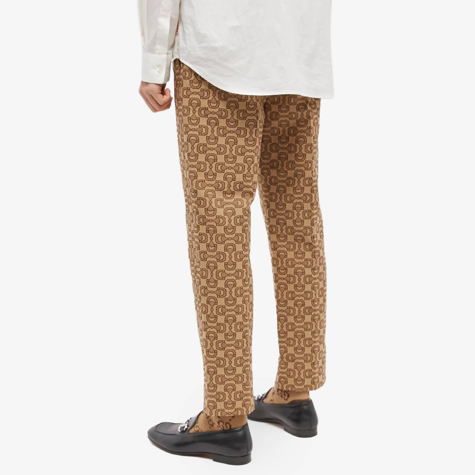 Gucci Horse Bit Monogram Drawstring Pant Tan END. (GB)