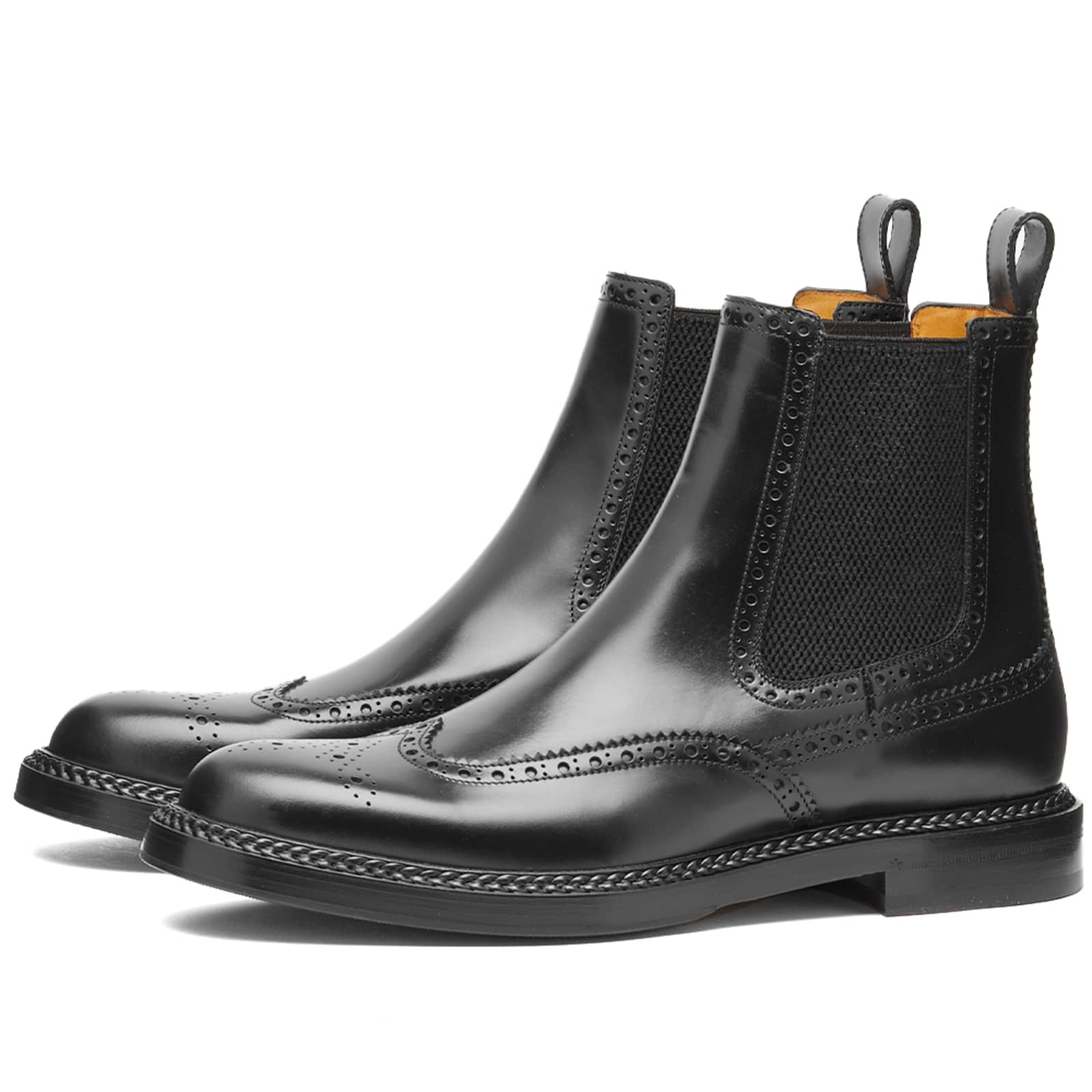 Gucci Henry Brogue Chelsea Boot Black END. (GB)
