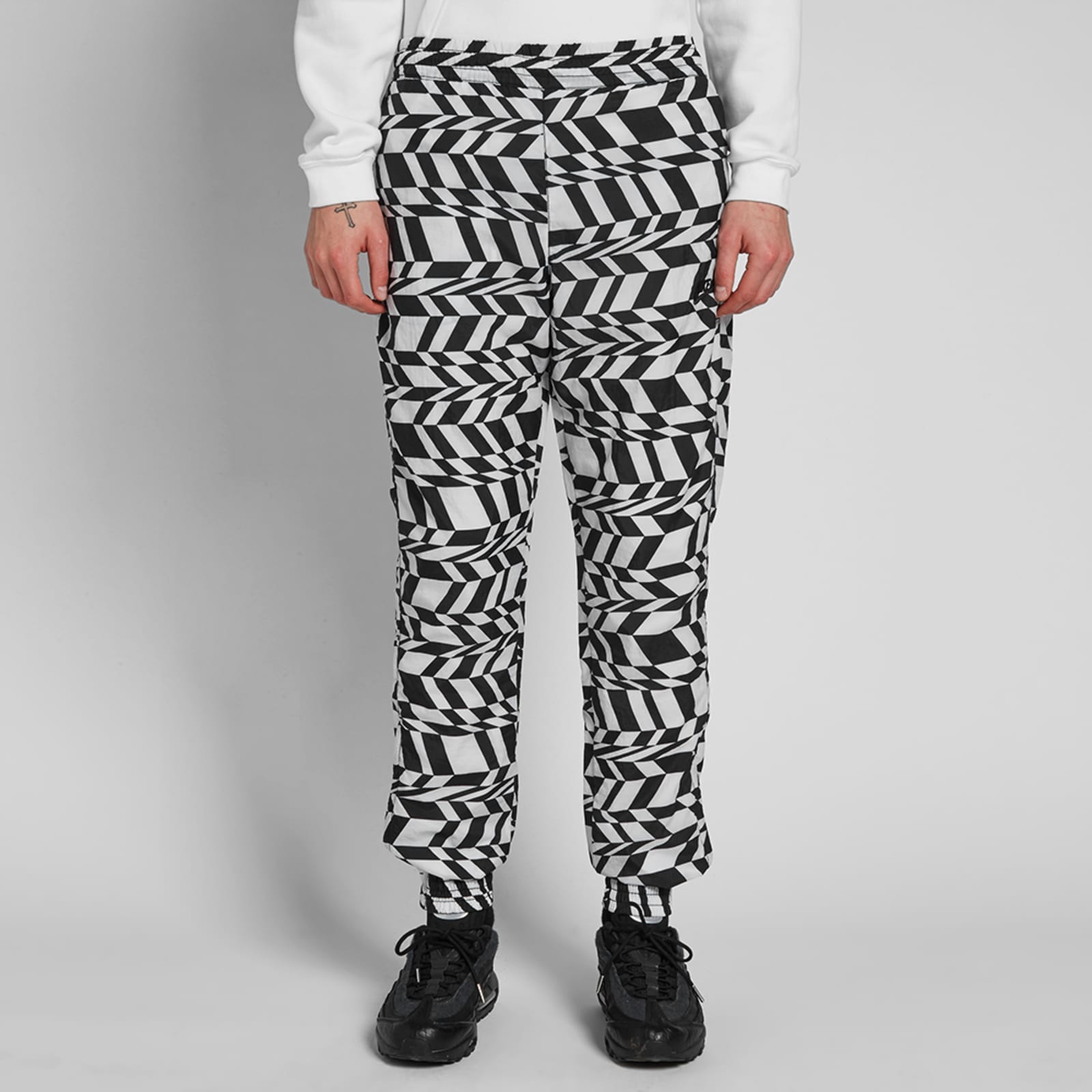 Nike Swoosh Woven Pant - White & Black