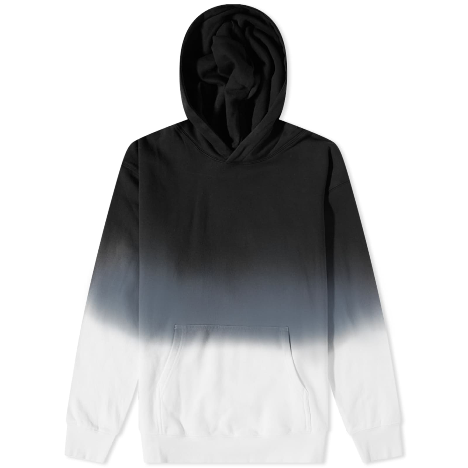 Taikan Plain Heavyweight Dip Dye Hoodie Black END.