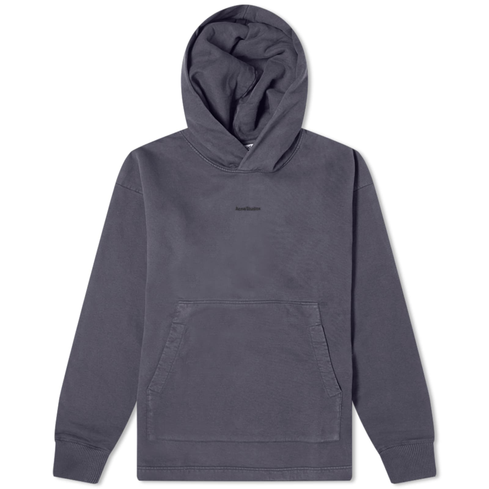 Acne Studios Franklin Stamp Logo Oversized Hoody - Slate Grey