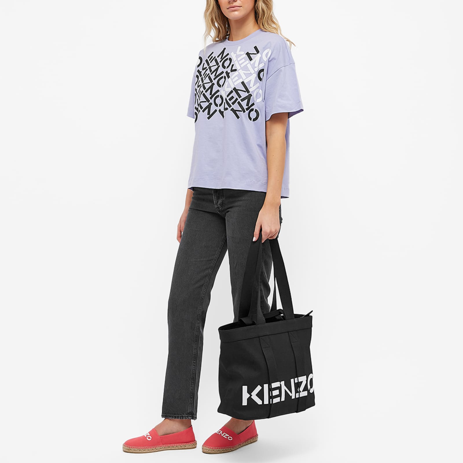 Kenzo Large Logo Tote Bag Black END.