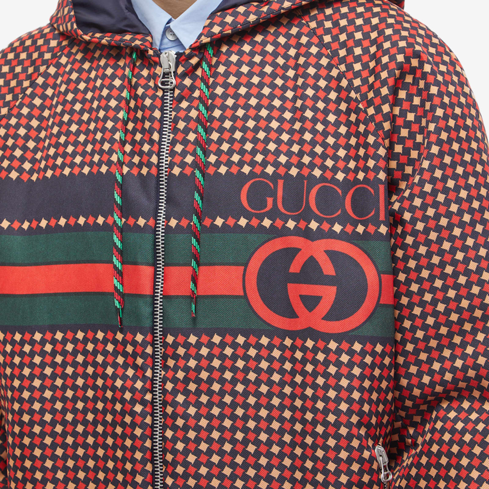 Gucci GG Logo Windbreaker Blue END. (UK)
