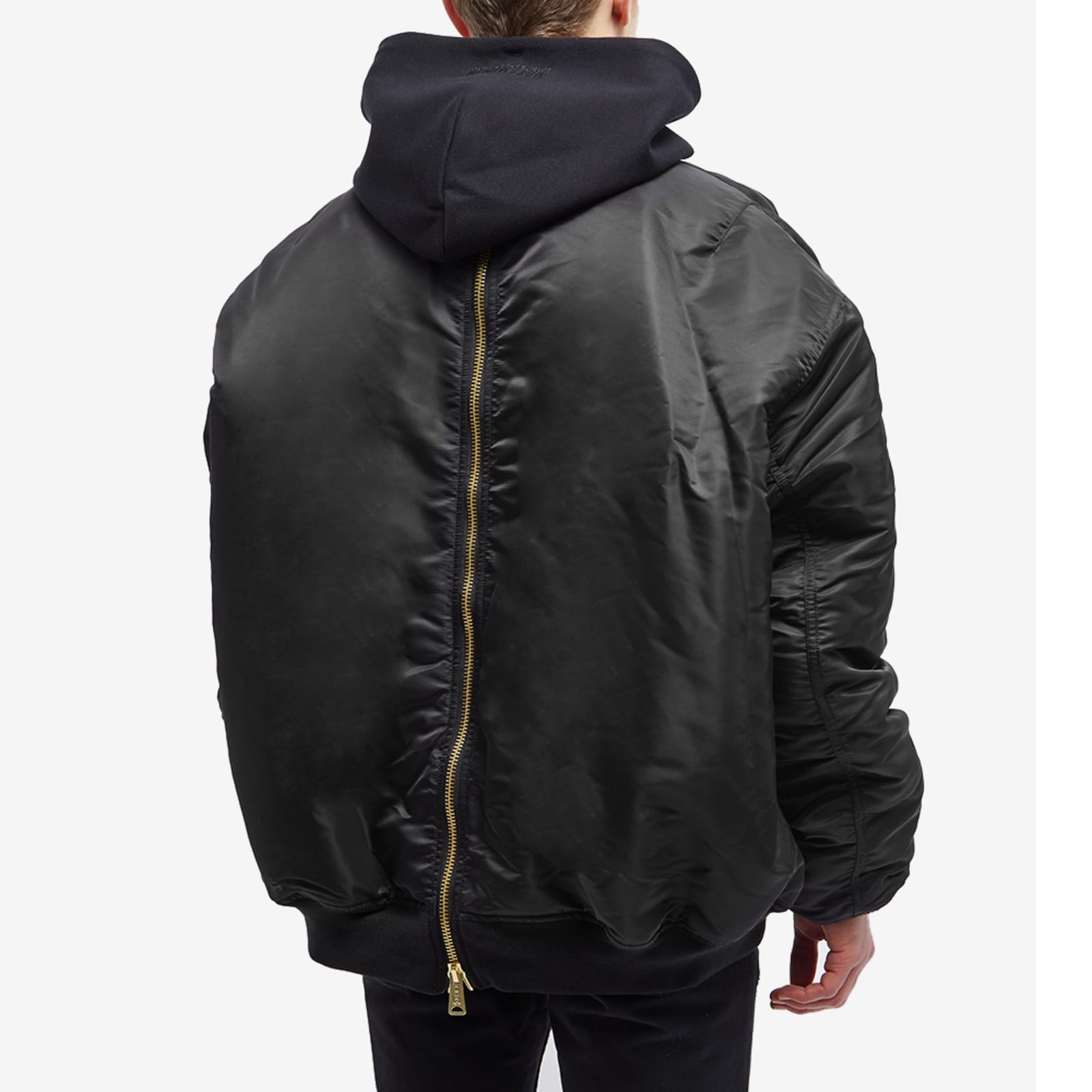 VETEMENTS Double Zip Bomber Jacket Black END.