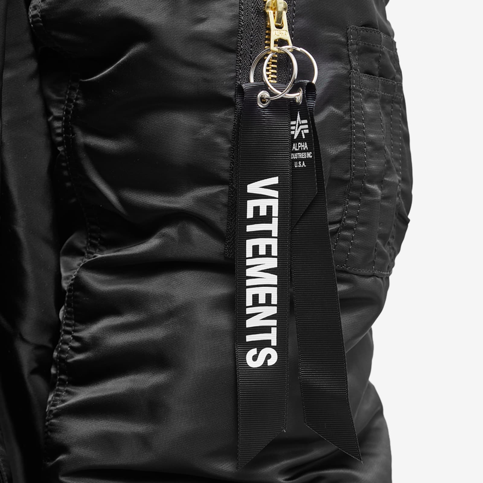VETEMENTS Double Zip Bomber Jacket Black END. (NZ)