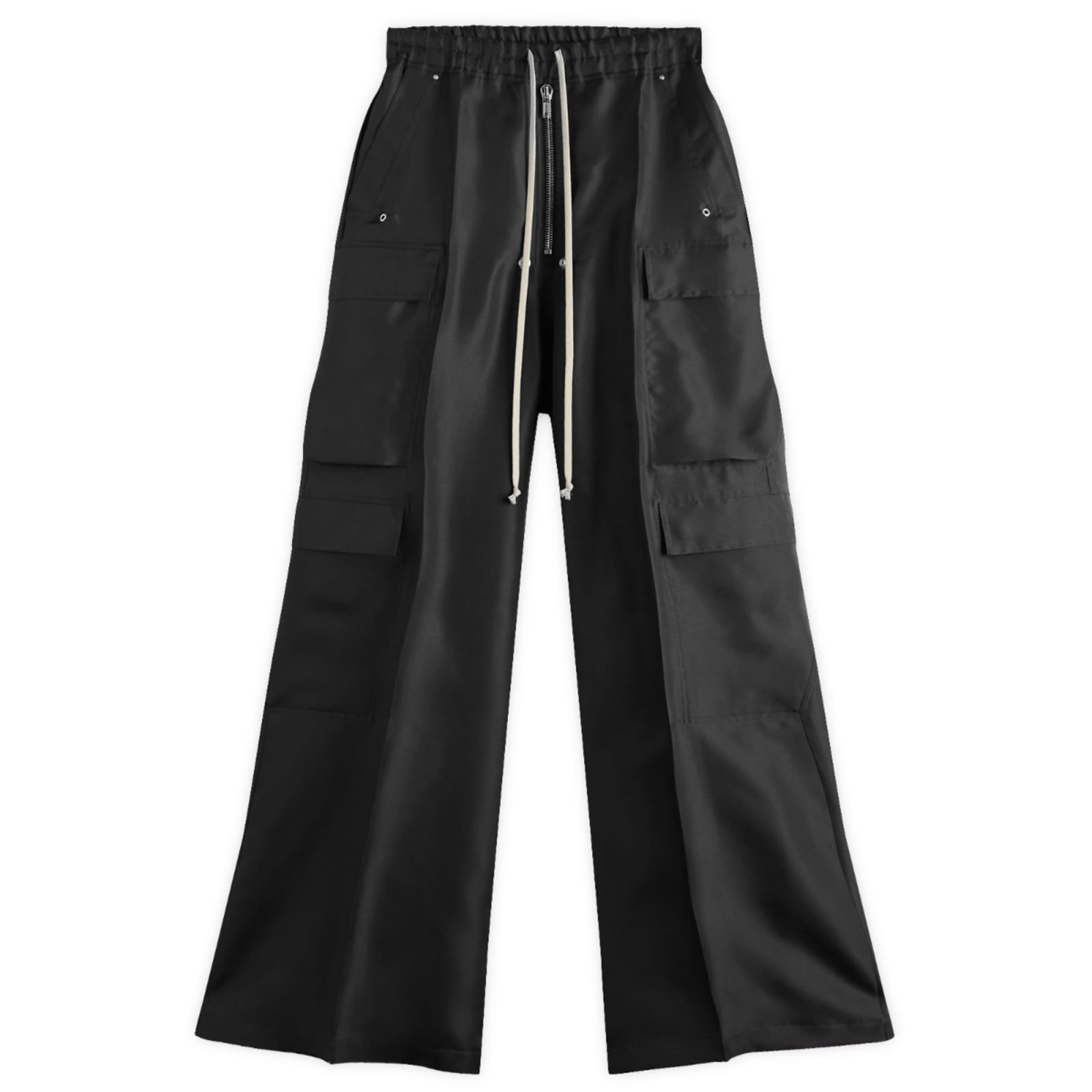 Rick Owens Silk Gazar Cargobelas - Black