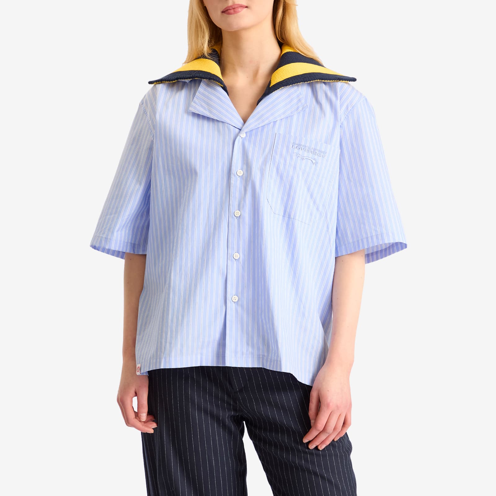 Charles Jeffrey Loverboy Hawaiian Shirt With Knit Collar