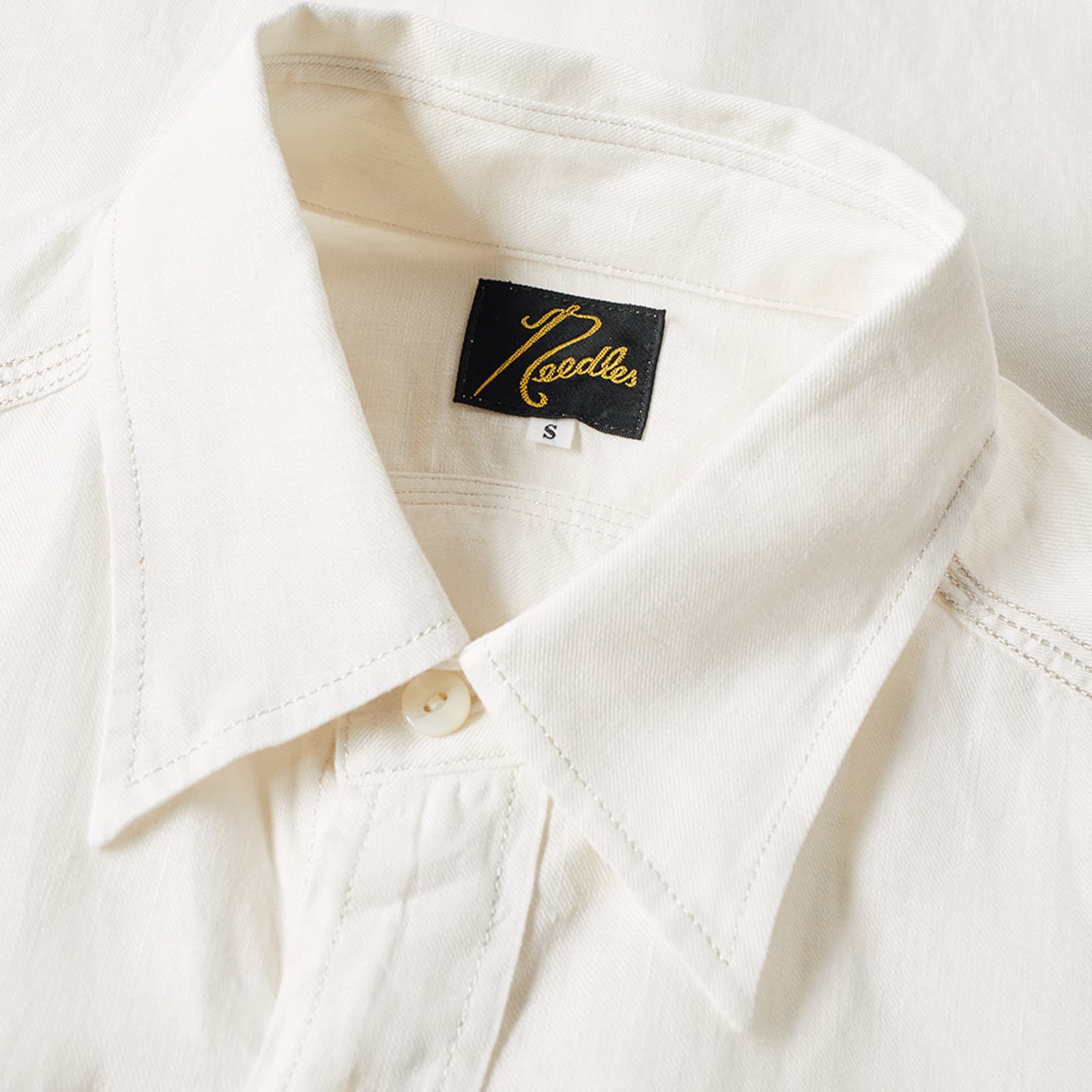 Needles Elbow Patch Work Shirt Off White END. (UK)