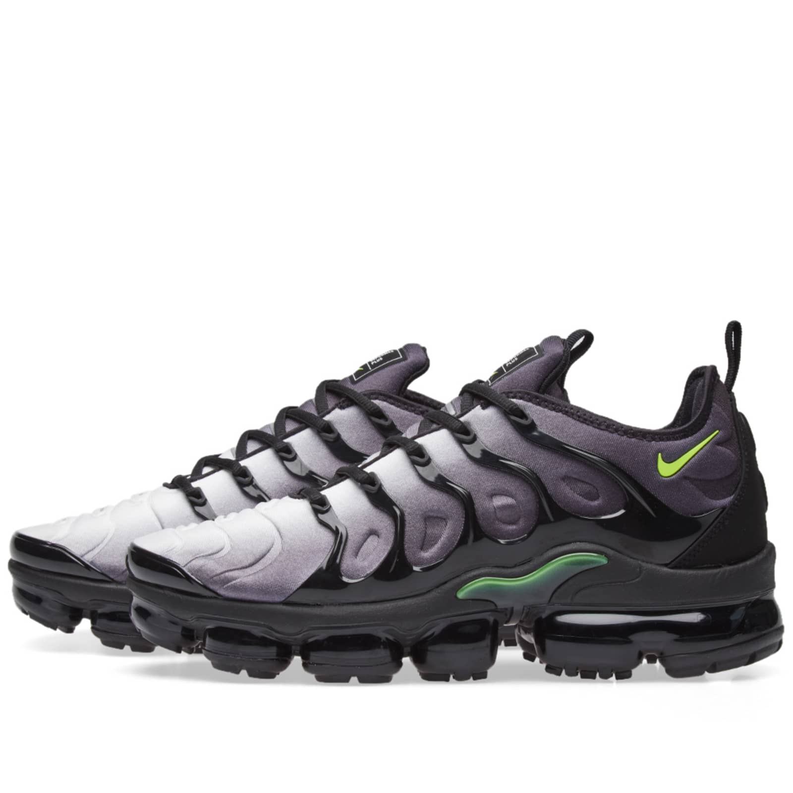 vapormax plus black volt white