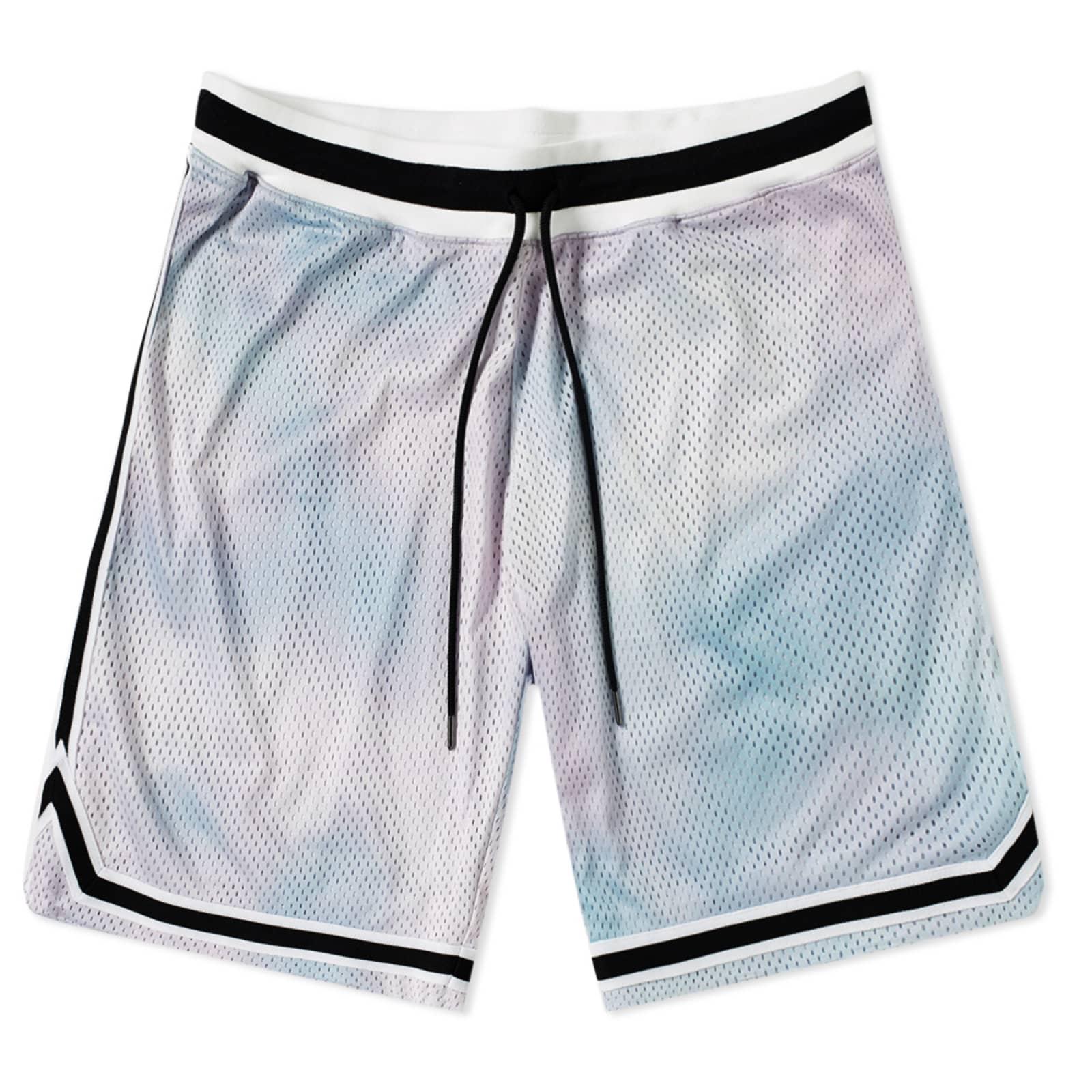 John Elliott Tie Dye Basketball Short - Ocean & Lavender