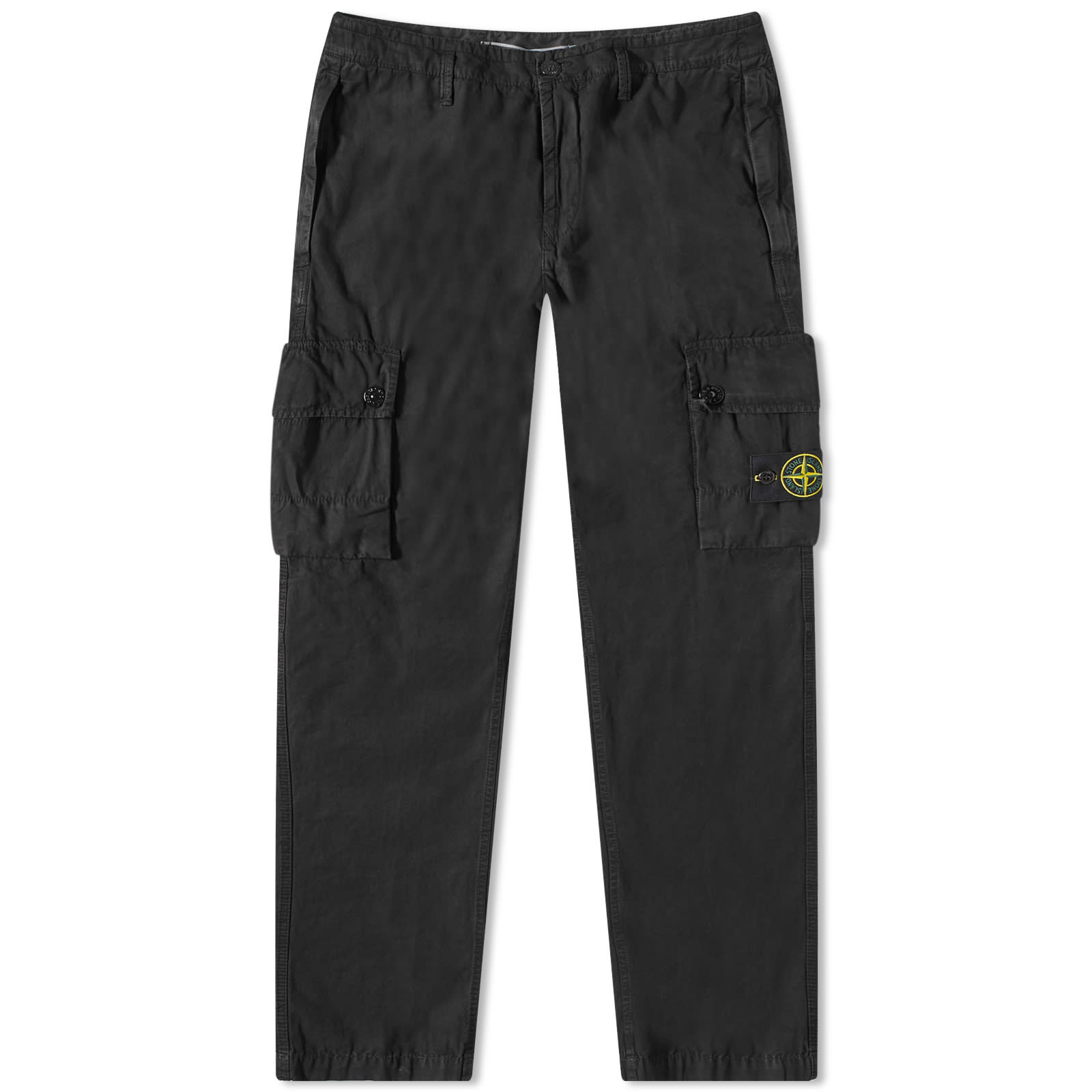 Stone Island Brushed Cotton Canvas Cargo Pant Black END. (US)
