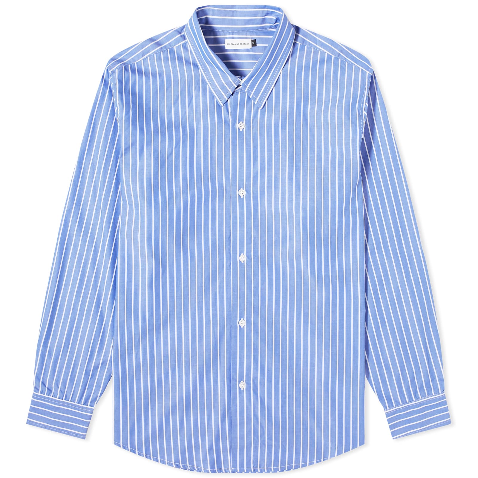 POP Trading Company Logo Striped Shirt - Blue