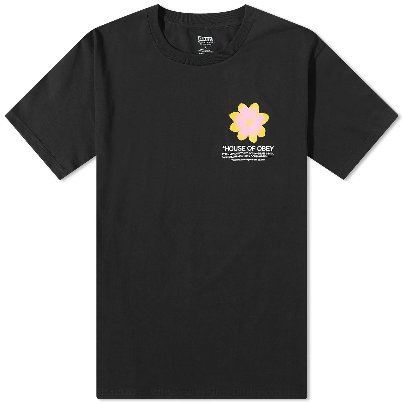 Obey House Of Obey Flower T-Shirt Black | END. (NZ)