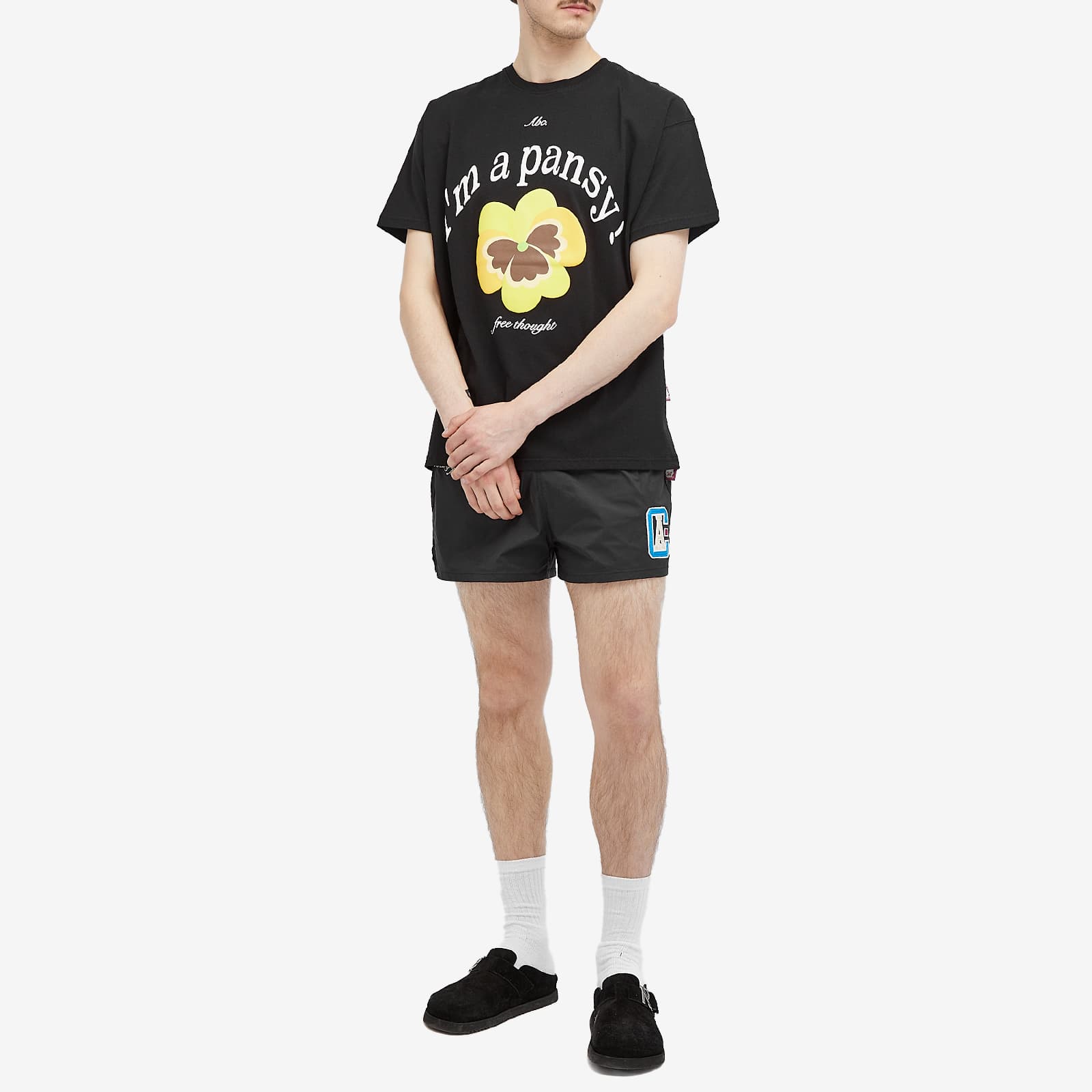 Advisory Board Crystals Pansy T-Shirt - Black