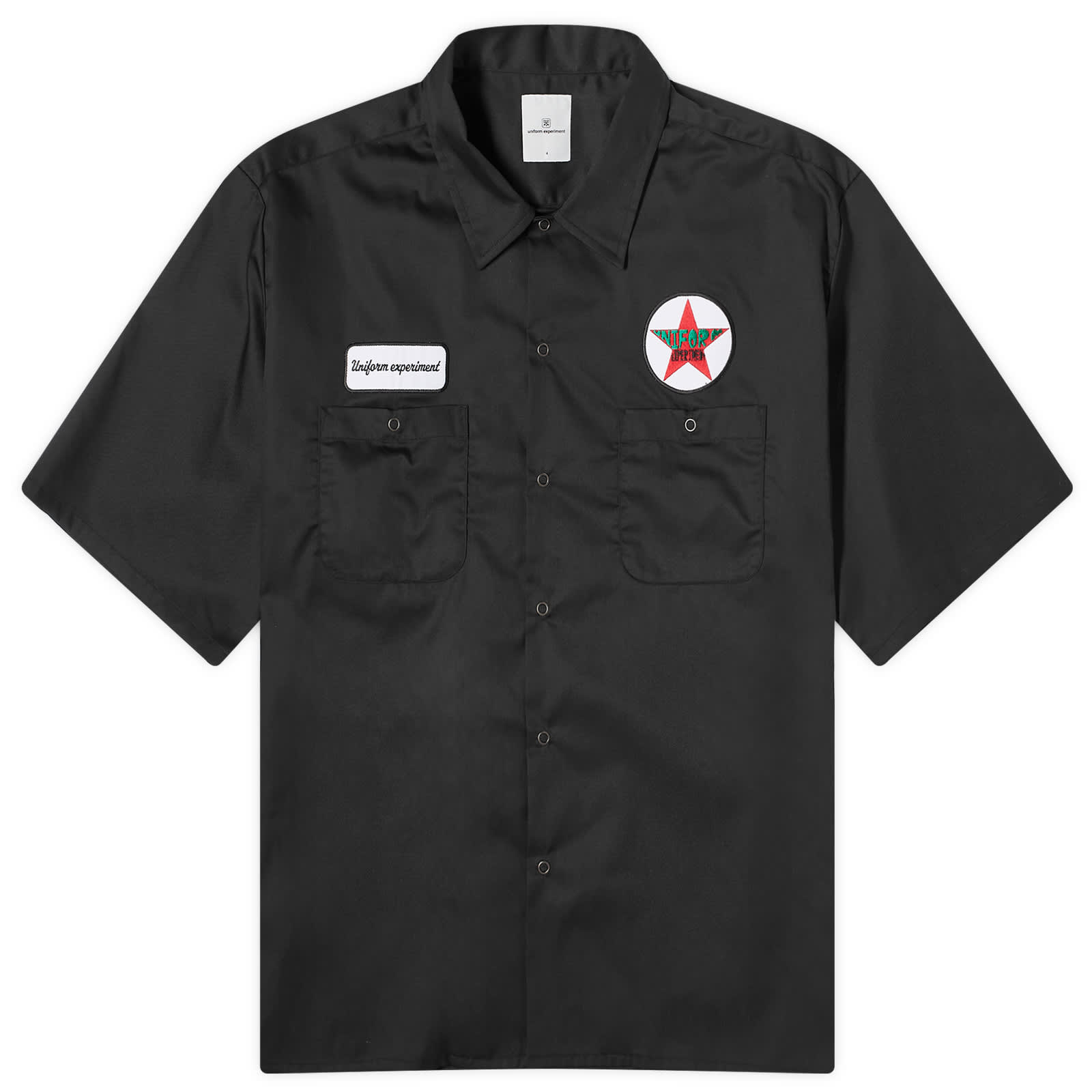 Uniform Experiment Short Sleeve Work Shirt Black END.