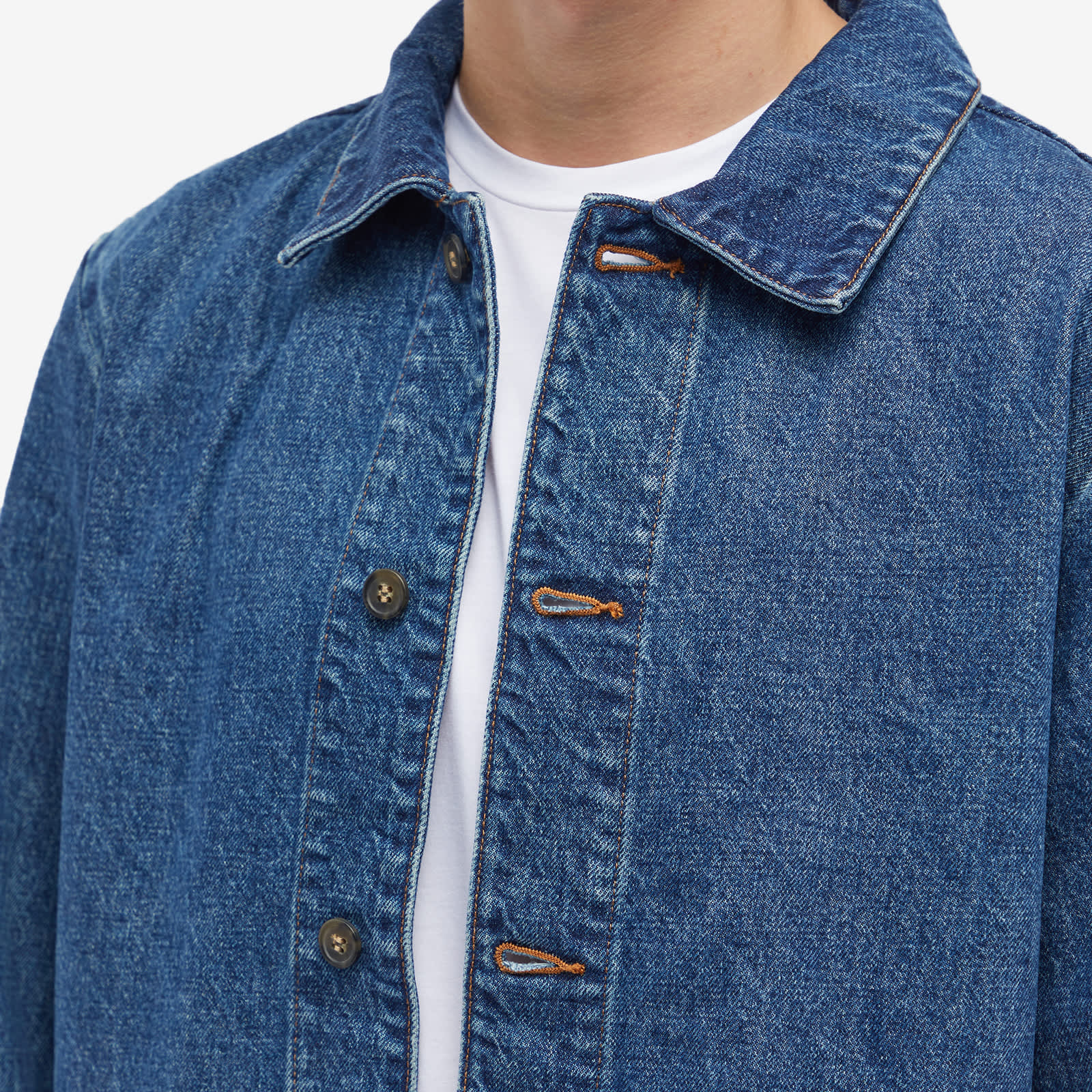 A.P.C. Kerlouan Denim Chore Jacket Washed Indigo END.