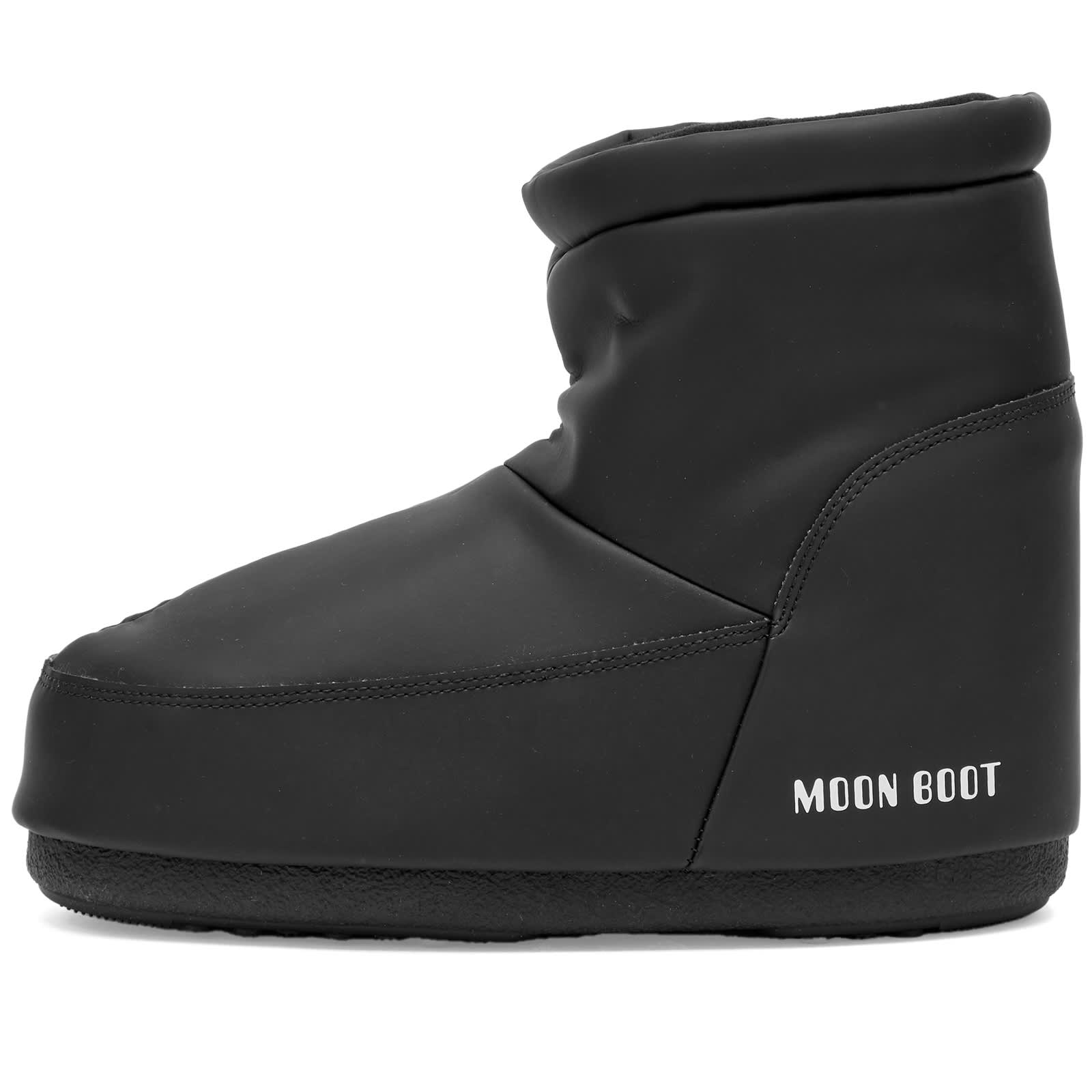 Moon Boot Icon Low No Lace Rubber Boots Black END. (CA)