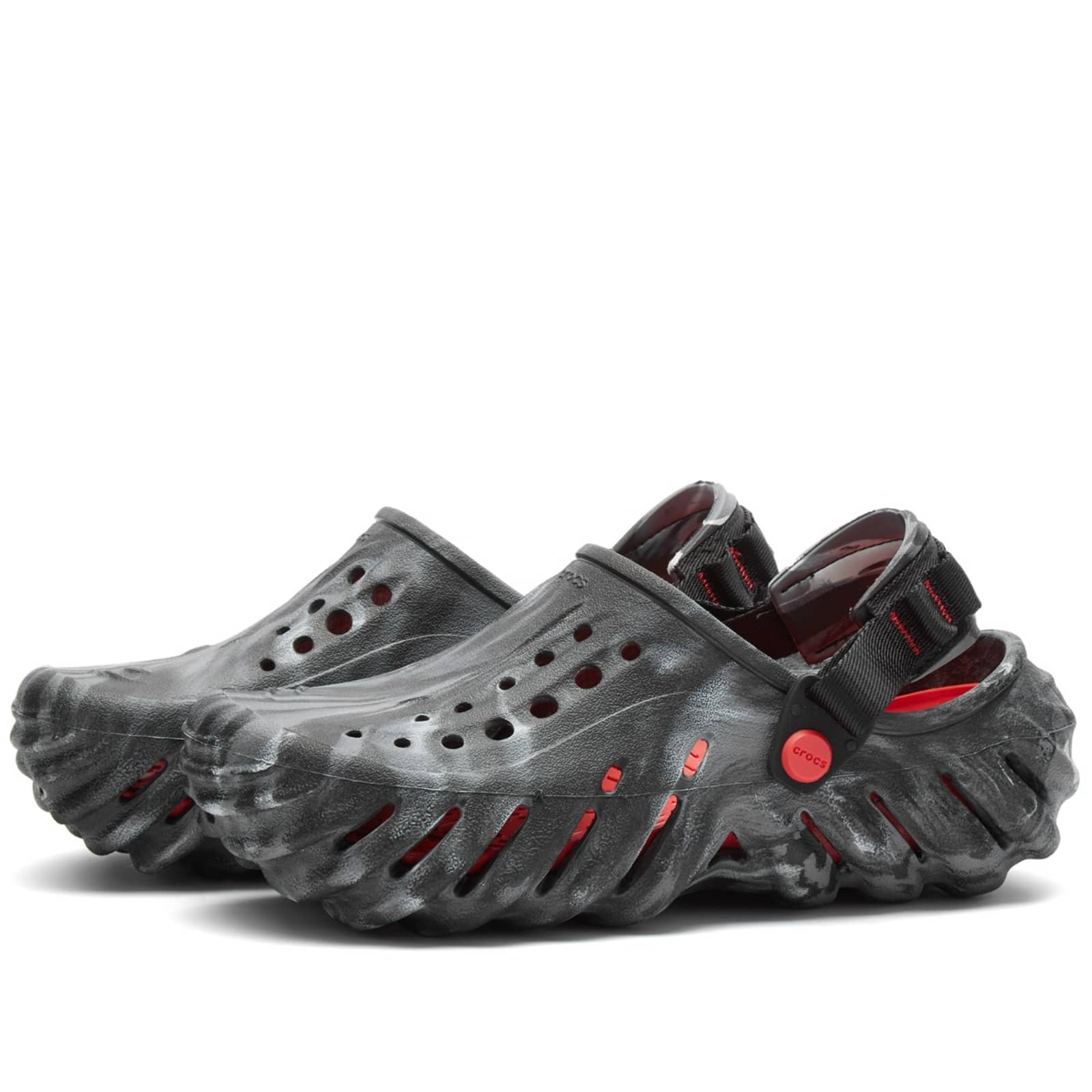 Crocs Echo Marbled Clog Black & Flame | END.