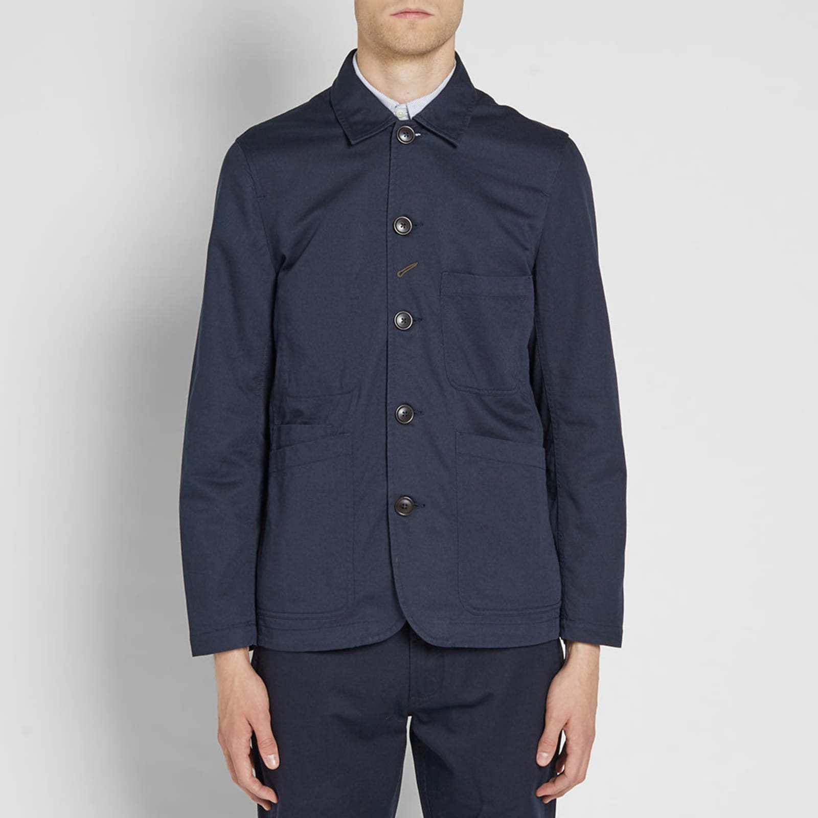 Universal Works Bakers Jacket Navy Twill END.