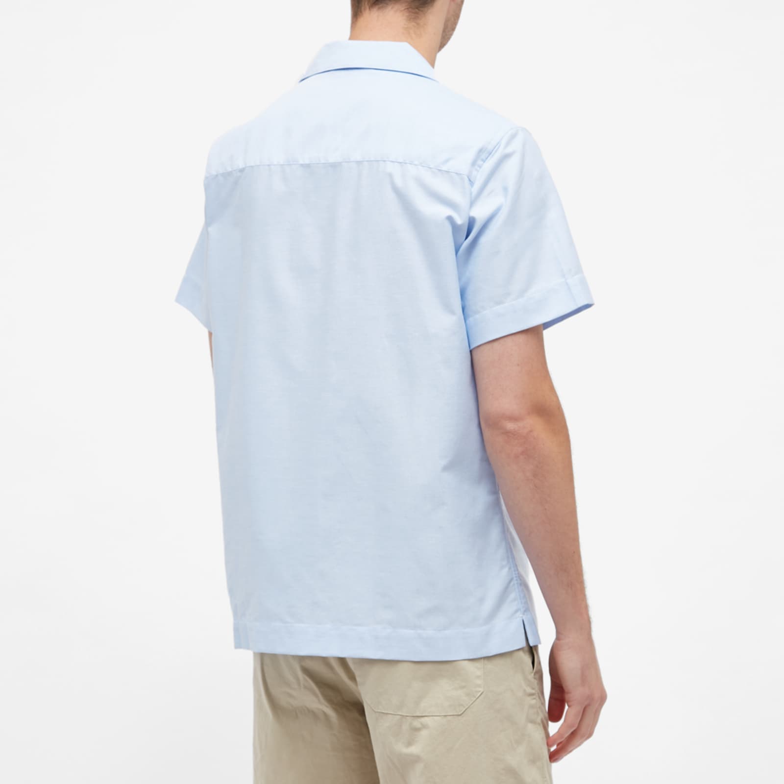Organic Basics Short Sleeve Organic Cotton Shirt Light Blue END. (GB)