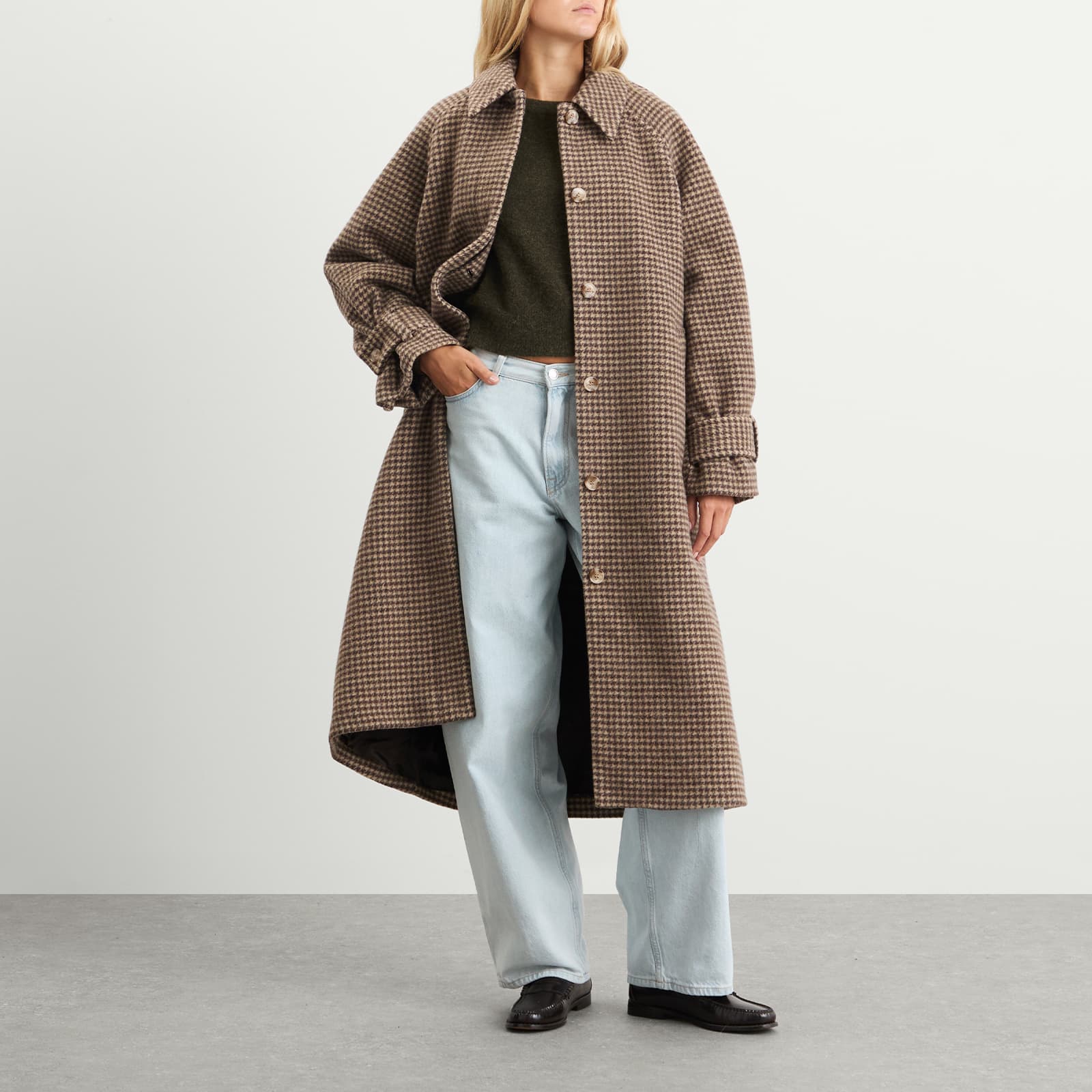 Samsøe Samsøe Alma Check Wool Coat