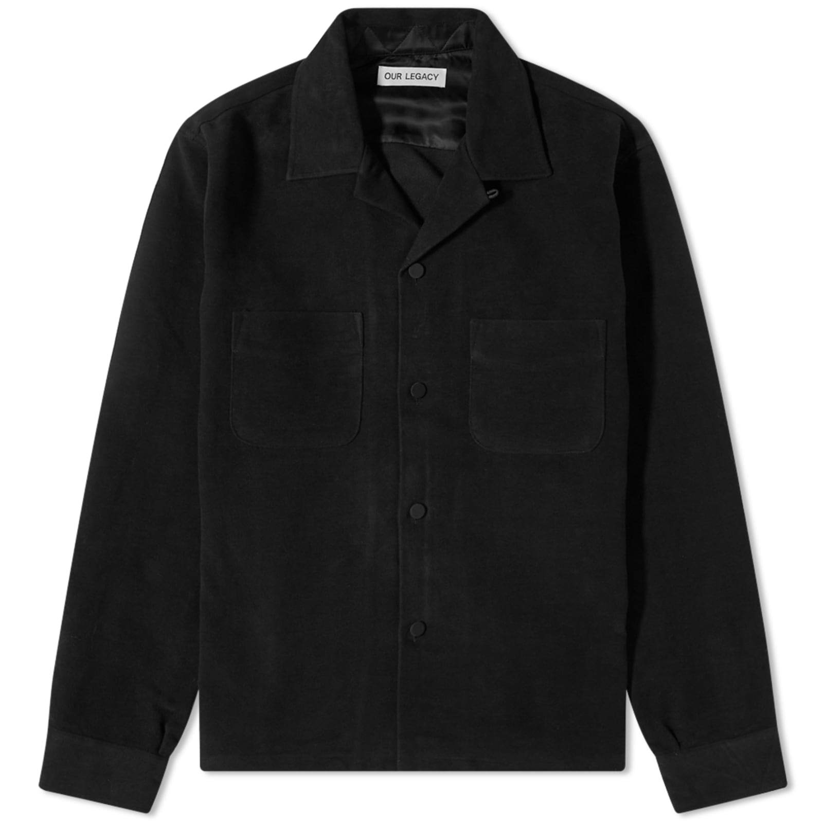 Our Legacy Heusen Moleskin Overshirt Black END. (Global)