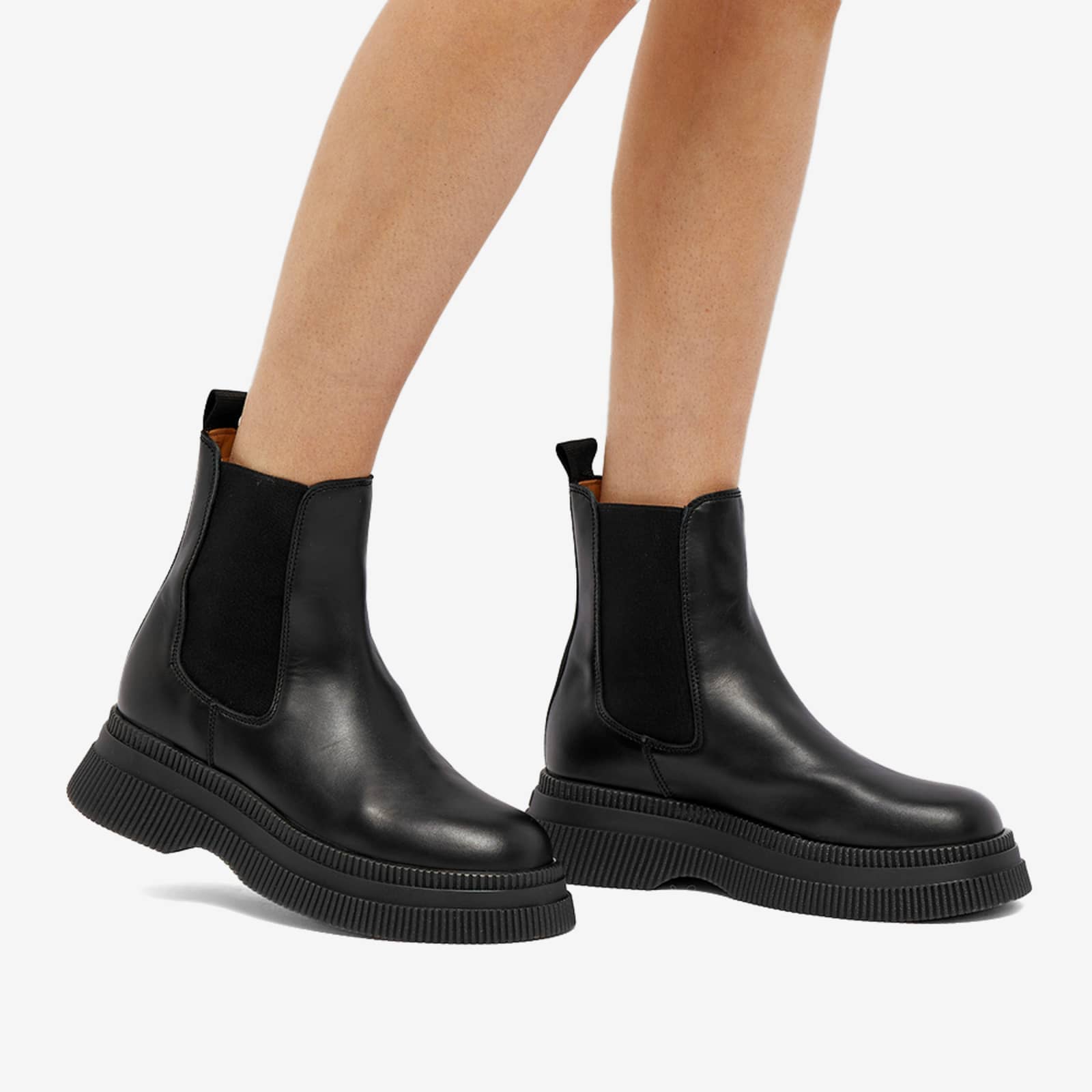 GANNI Creeper Chelsea Boot Black END.