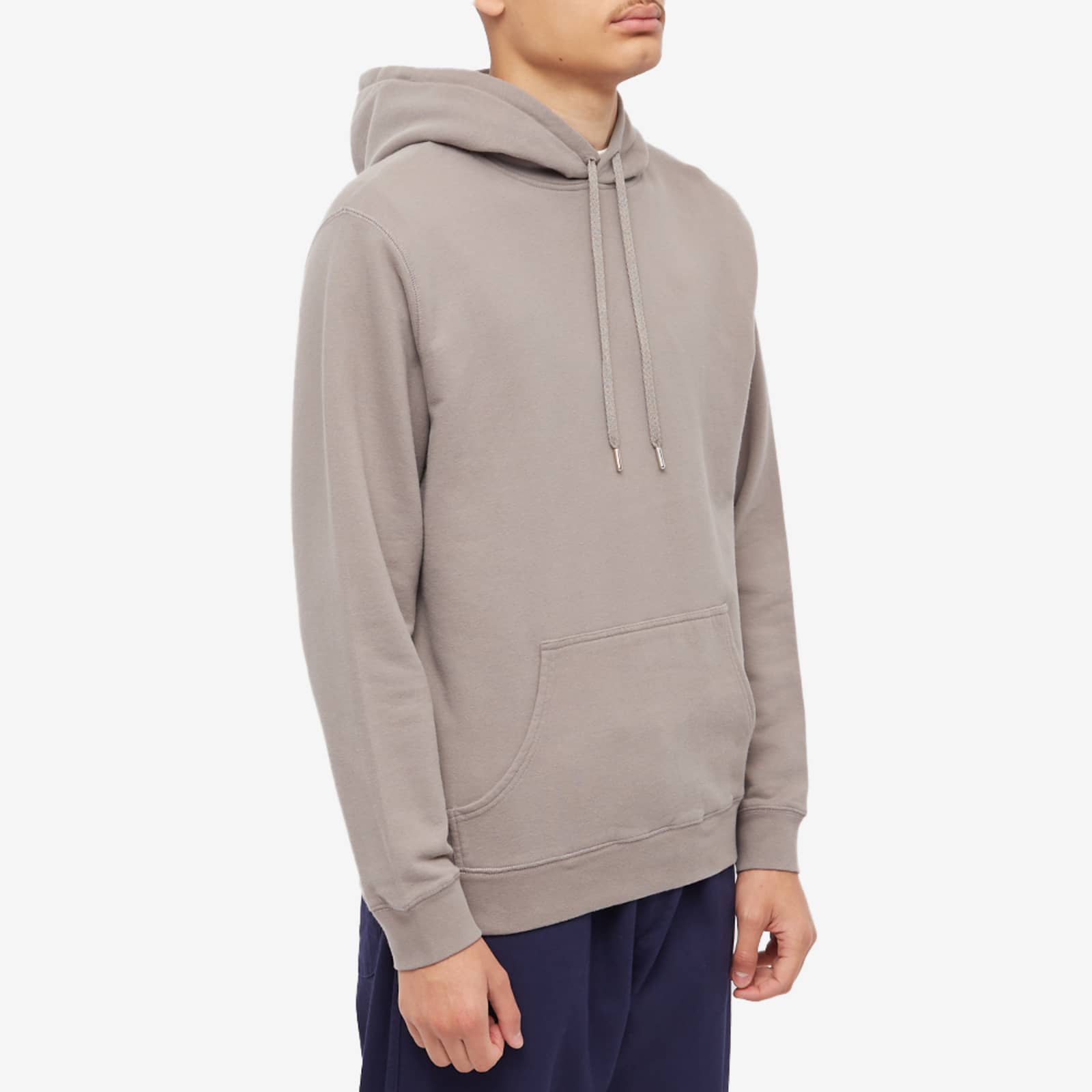 Sunspel Loopback Overhead Hoodie - Umber Brown