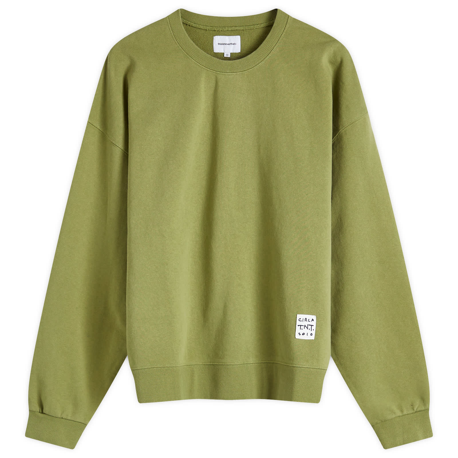 THISISNEVERTHAT TNT Faded Crew Sweat - Moss
